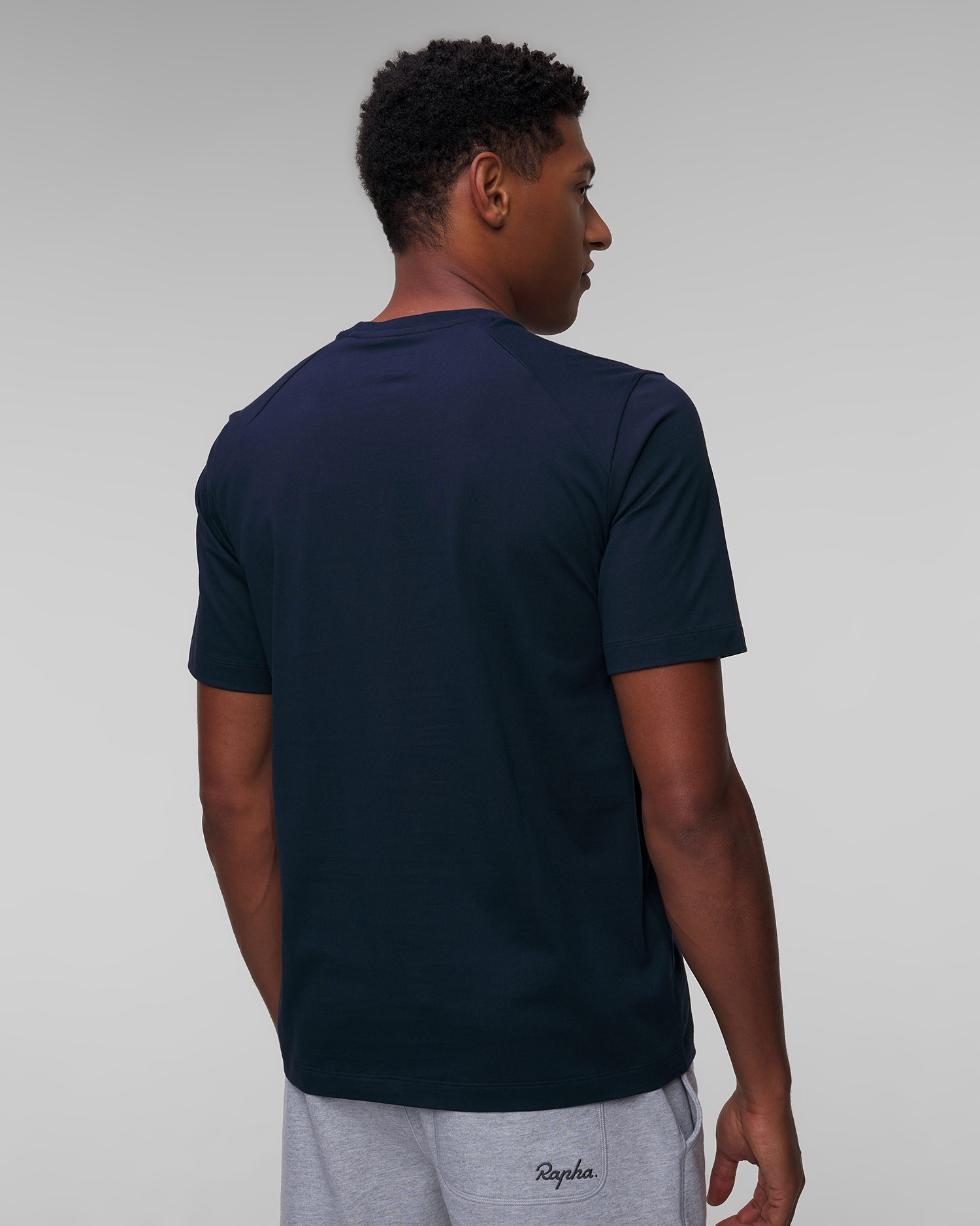 T-shirt męski z logo Rapha granatowy