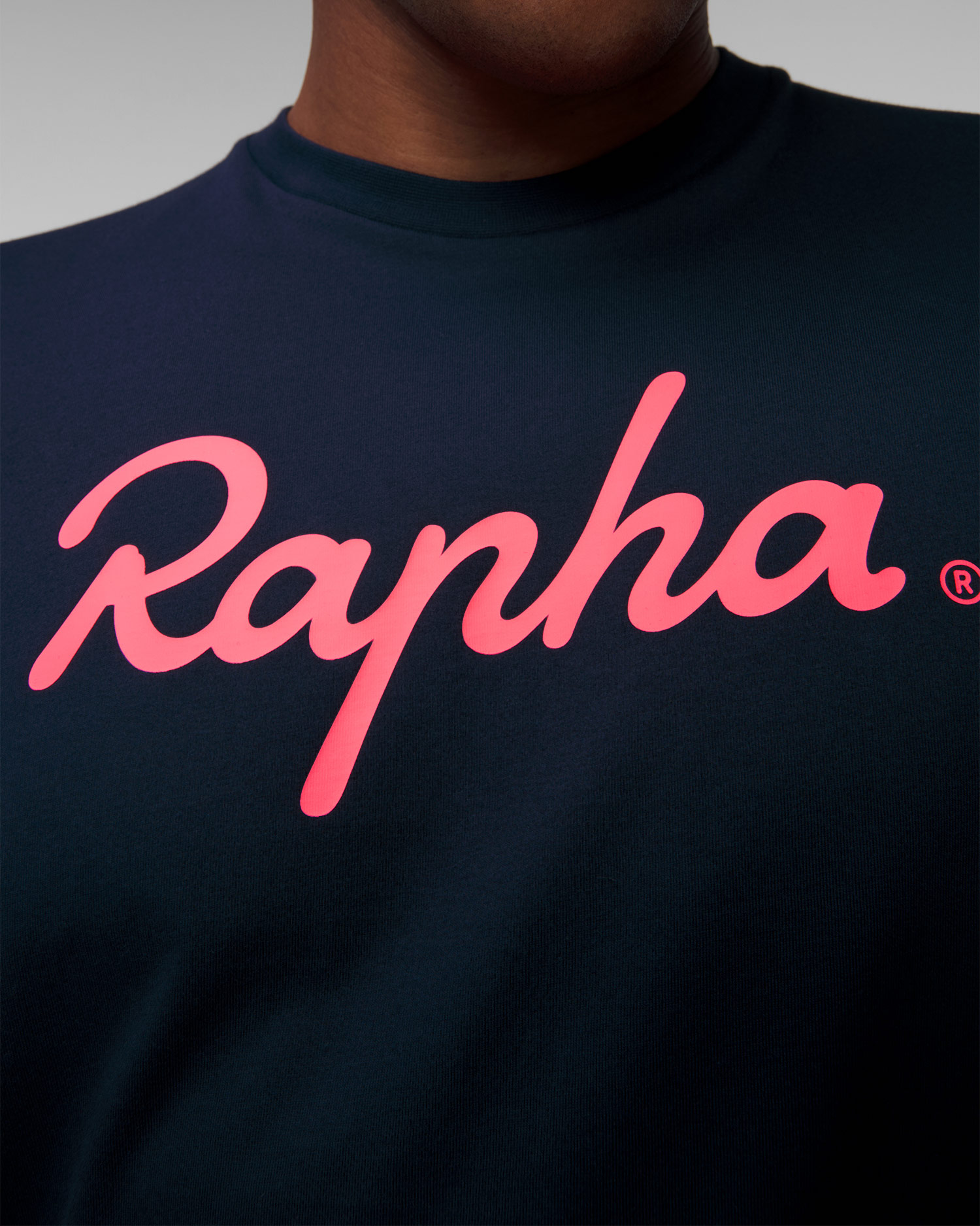 T-shirt męski z logo Rapha granatowy
