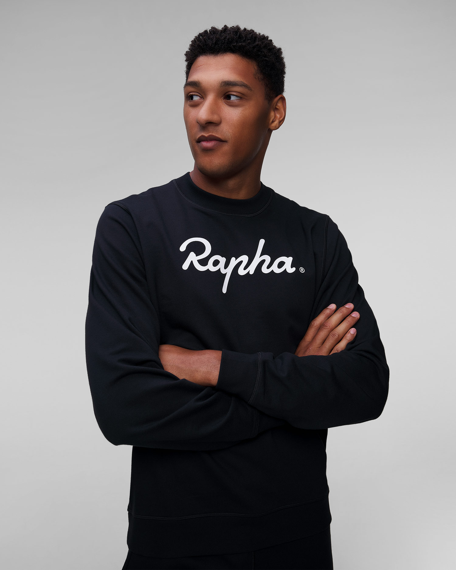Sweat-shirt noir pour hommes avec le logo Rapha 