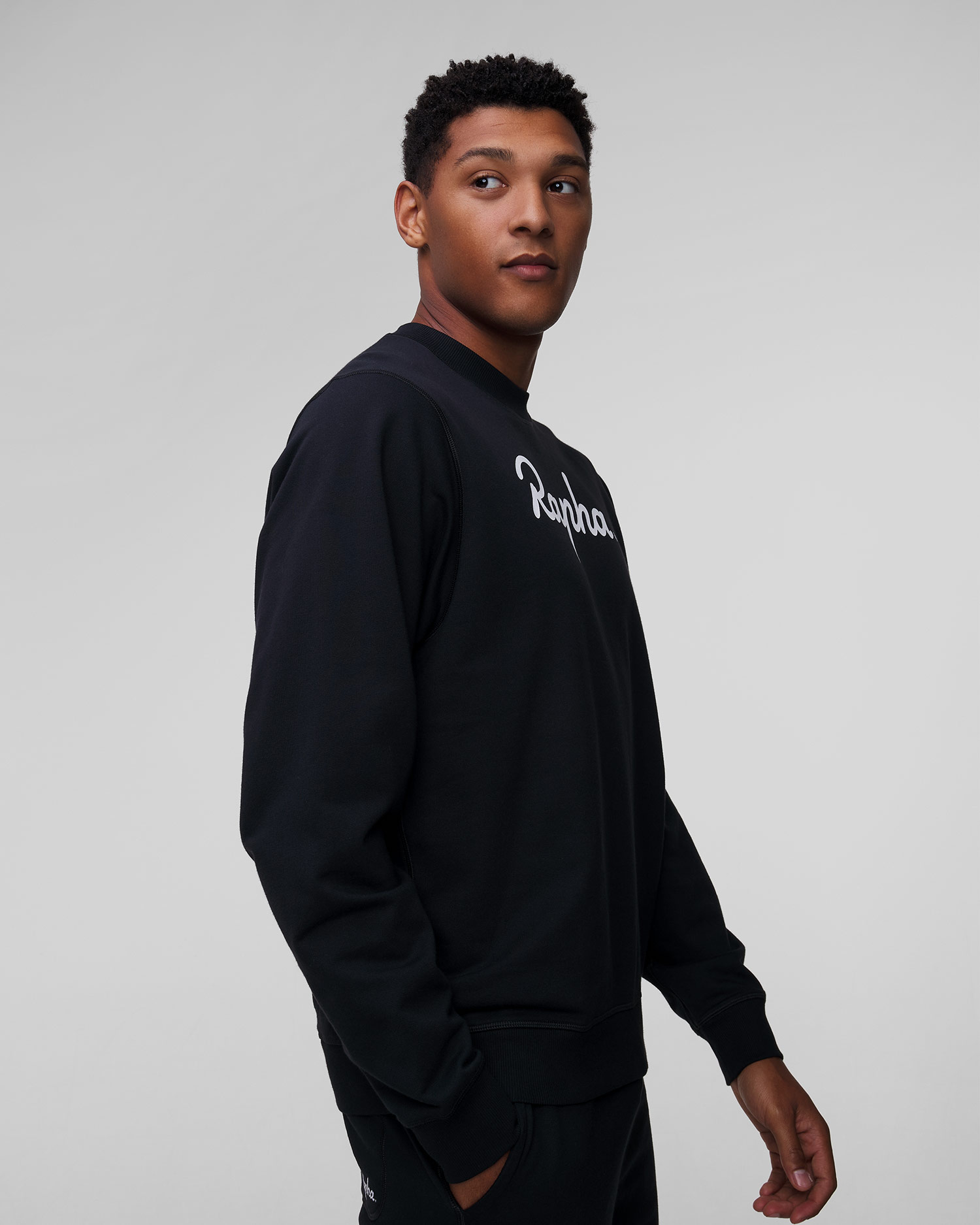 Pánska mikina s logom Rapha čierna