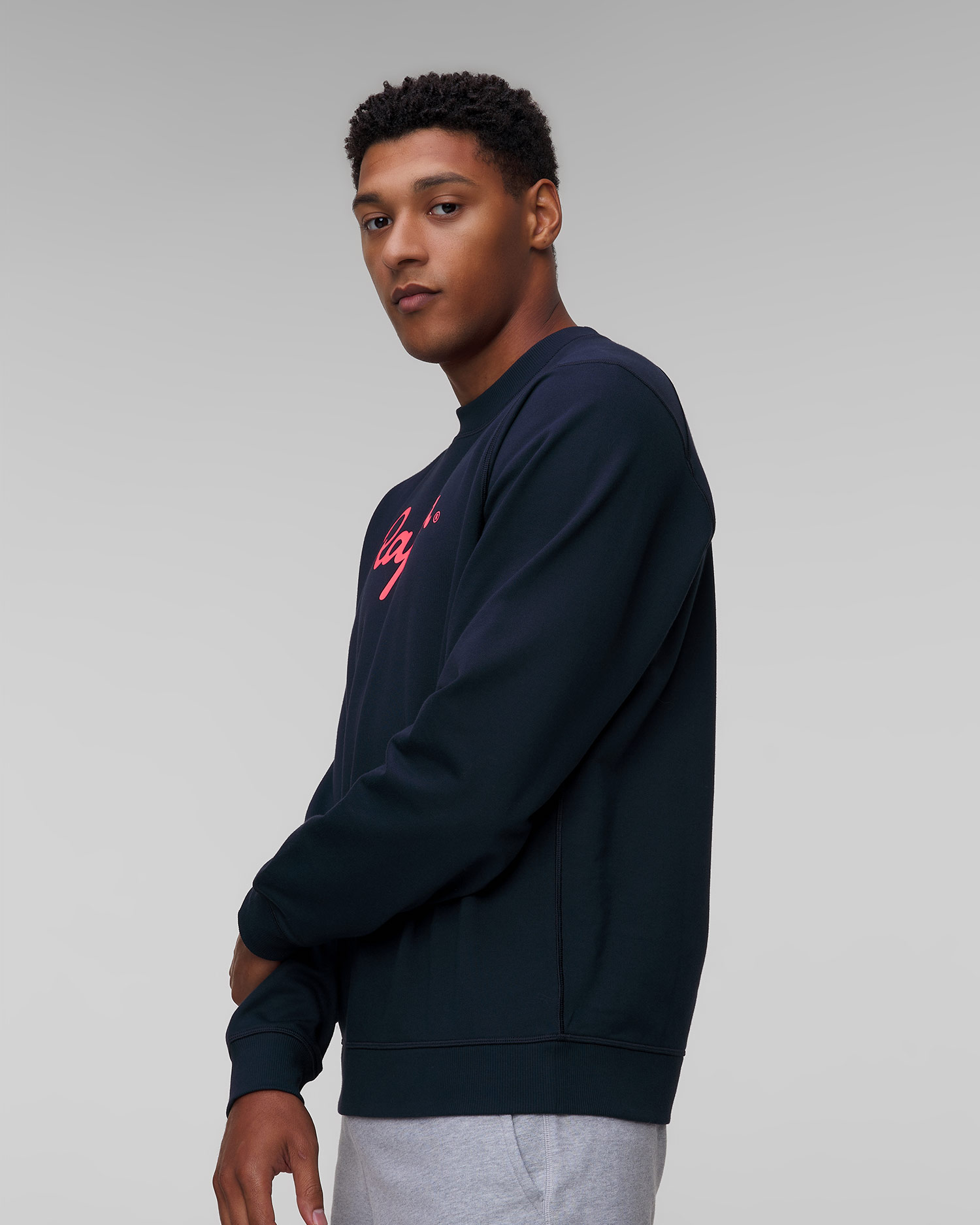 Bluza dresowa z logo męska Rapha granatowa