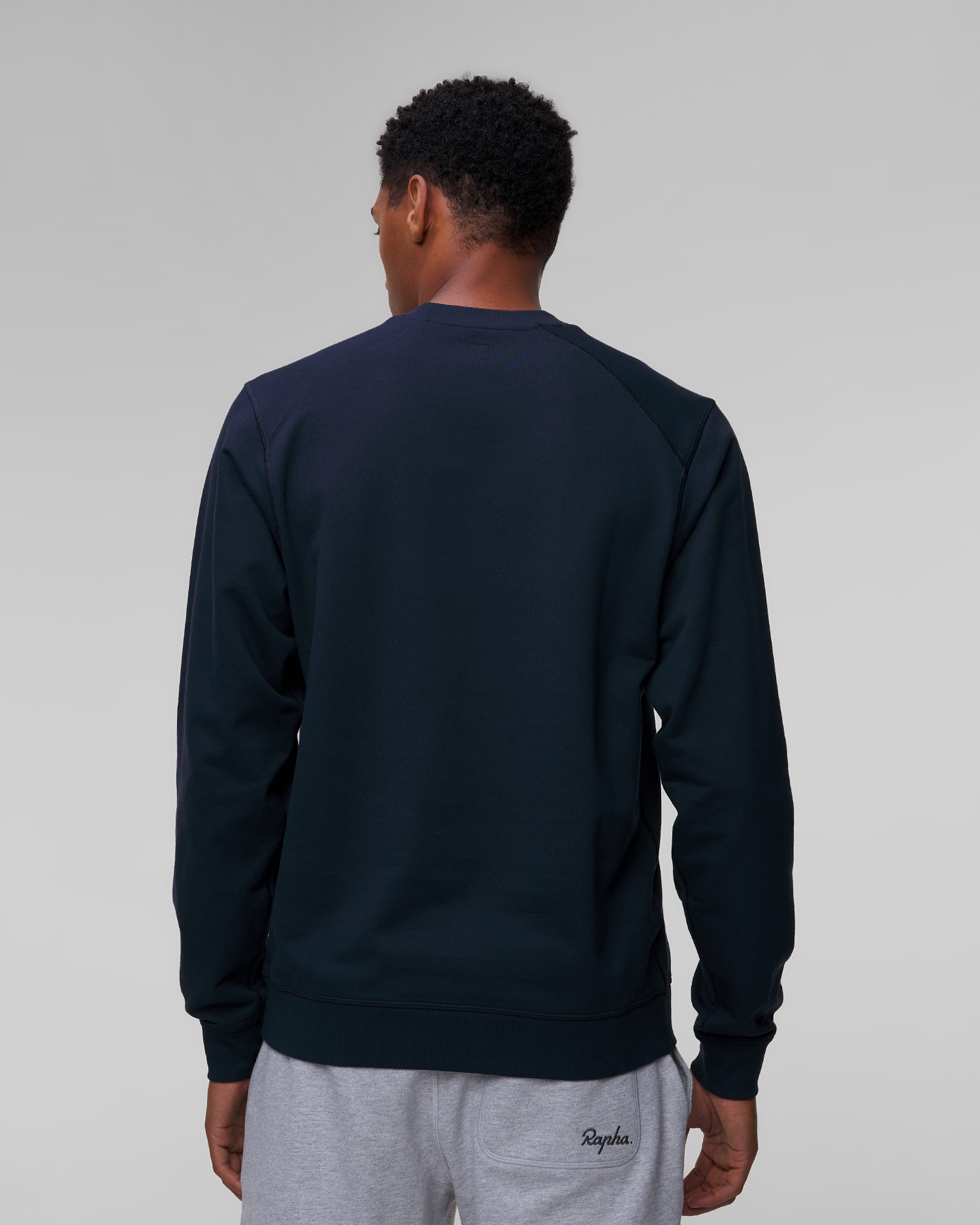 Bluza dresowa z logo męska Rapha granatowa