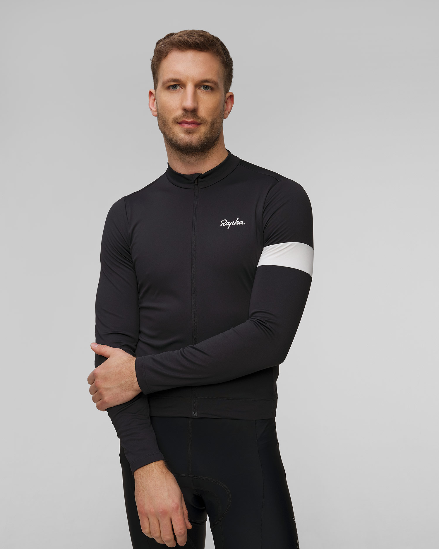 Longsleeve de cyclisme noir pour hommes Rapha Core 