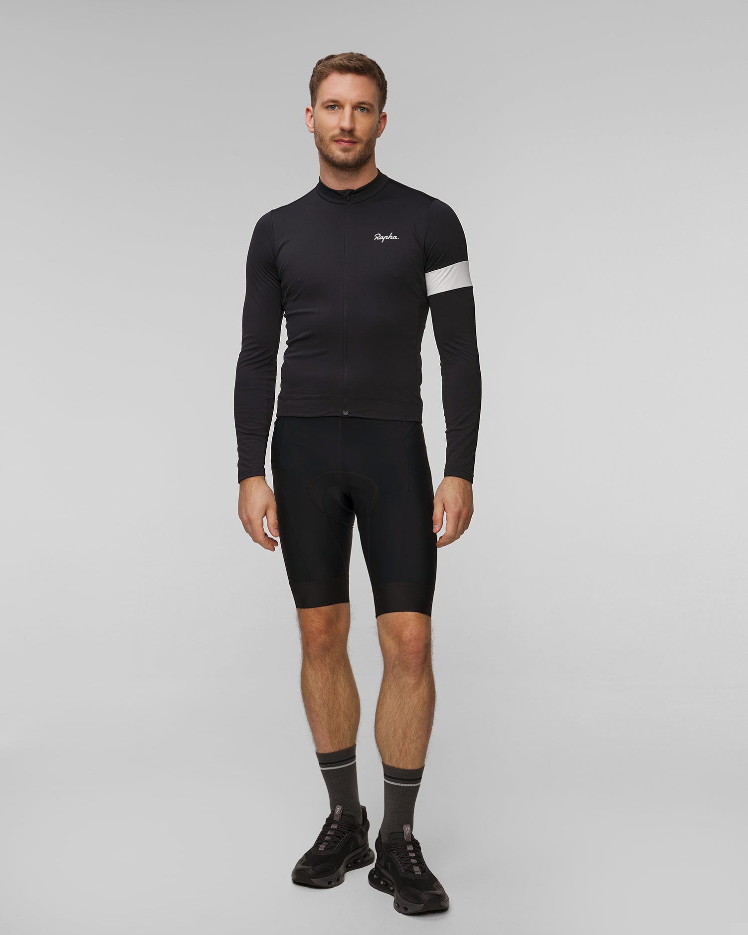 Longsleeve de cyclisme noir pour hommes Rapha Core 