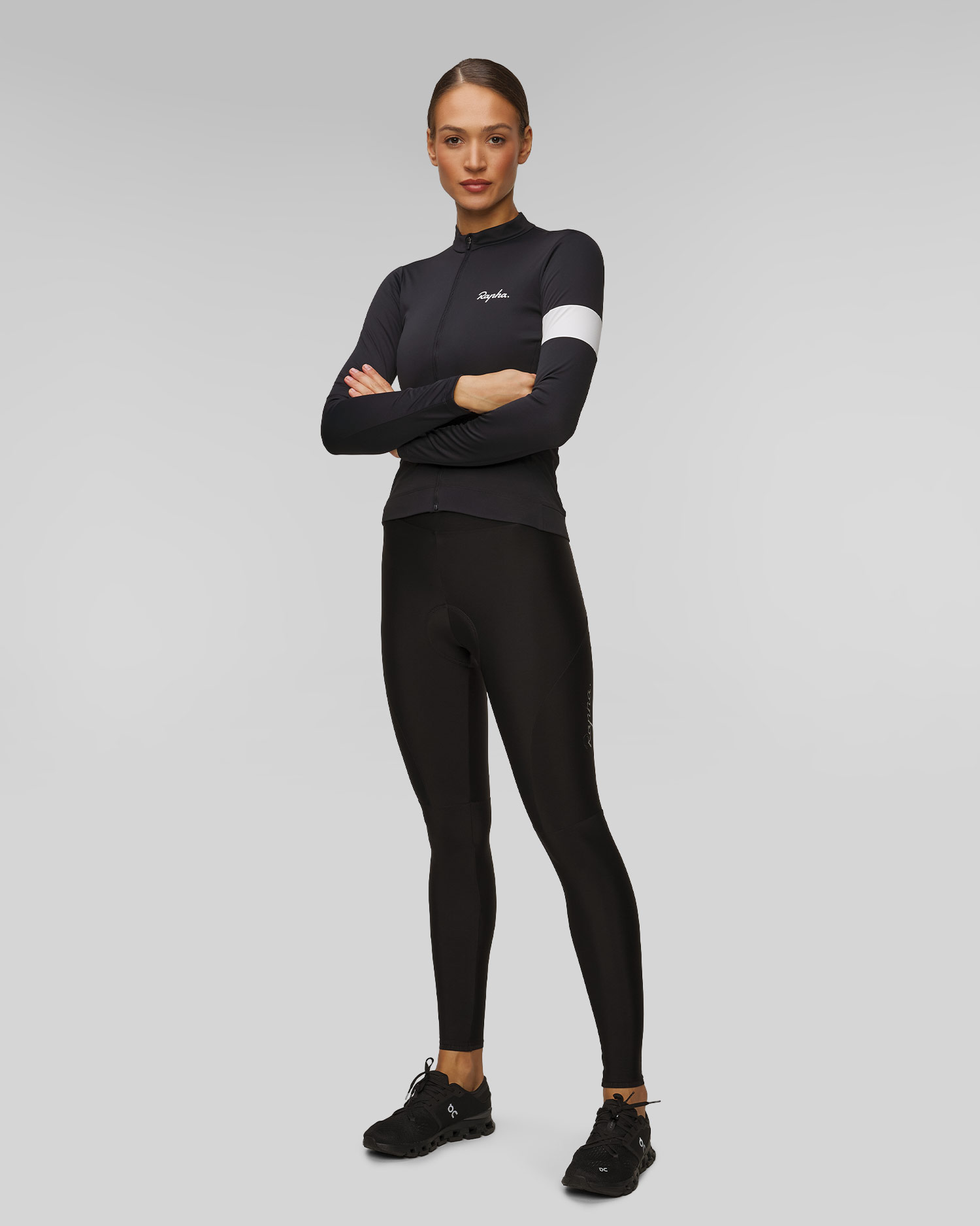 Longsleeve de cyclisme noir pour femmes Rapha Core