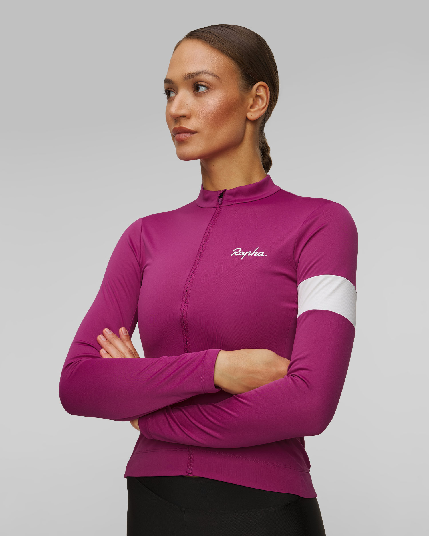 Longsleeve de cyclisme rose pour femmes Rapha Core 