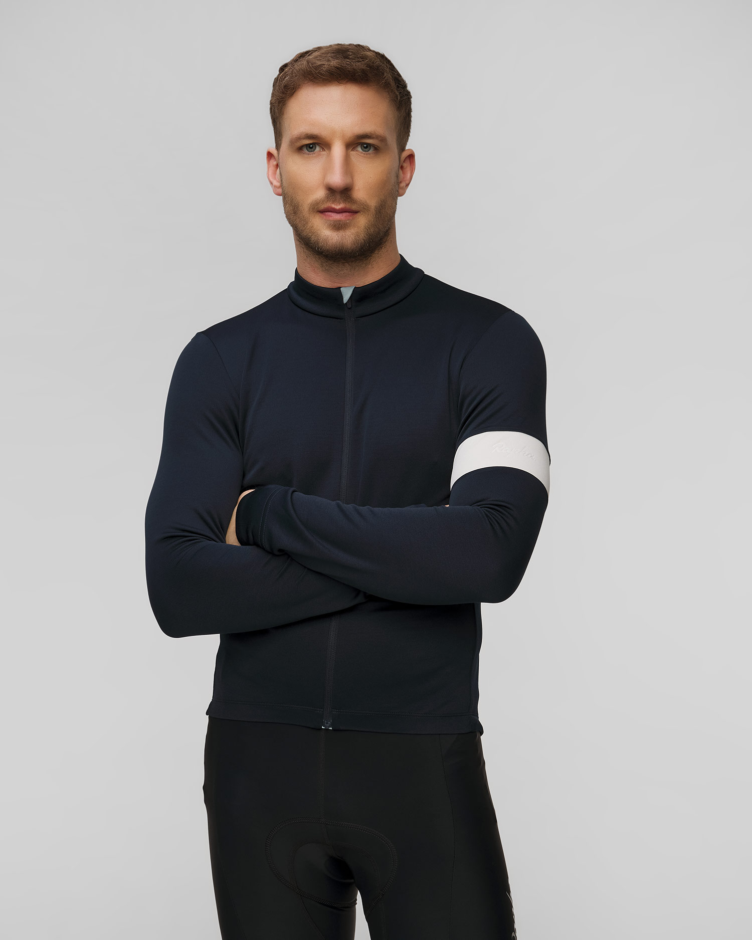 Longsleeve de cyclisme bleu marine pour hommes Rapha Classic