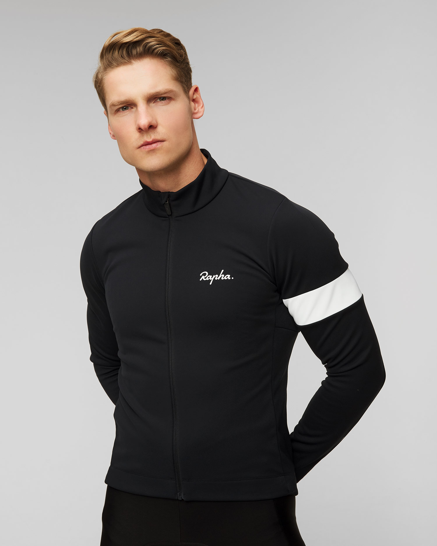 Veste cycliste d'hiver noire pour hommes Rapha Core