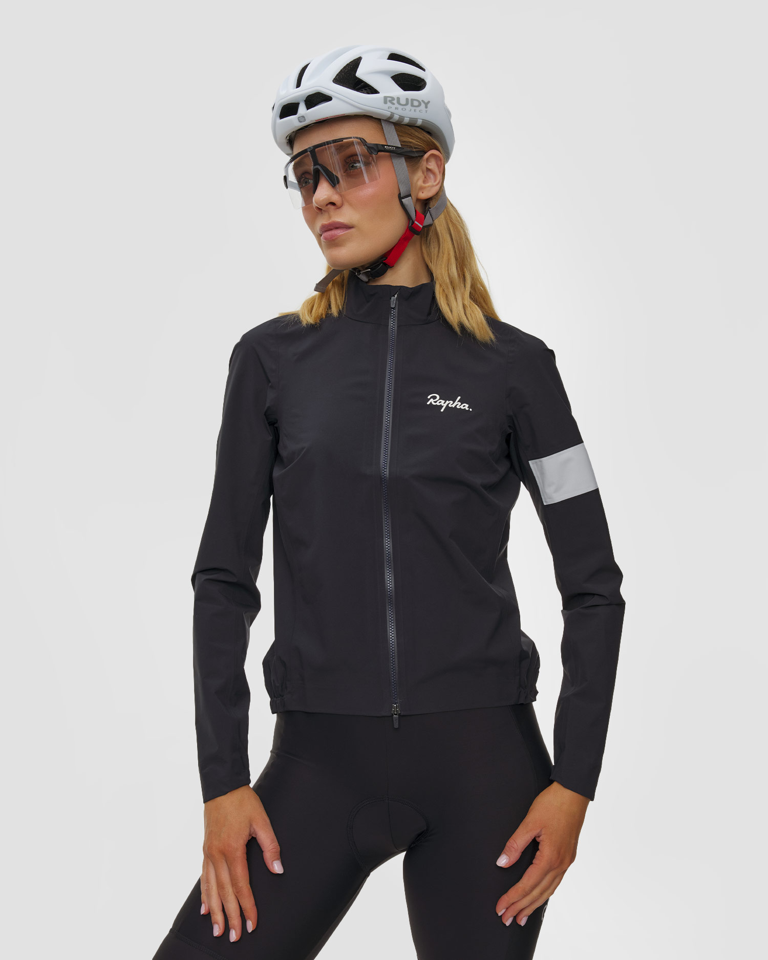 Dámska cyklistická bunda Rapha Wo Core Rain Jacket III čierna