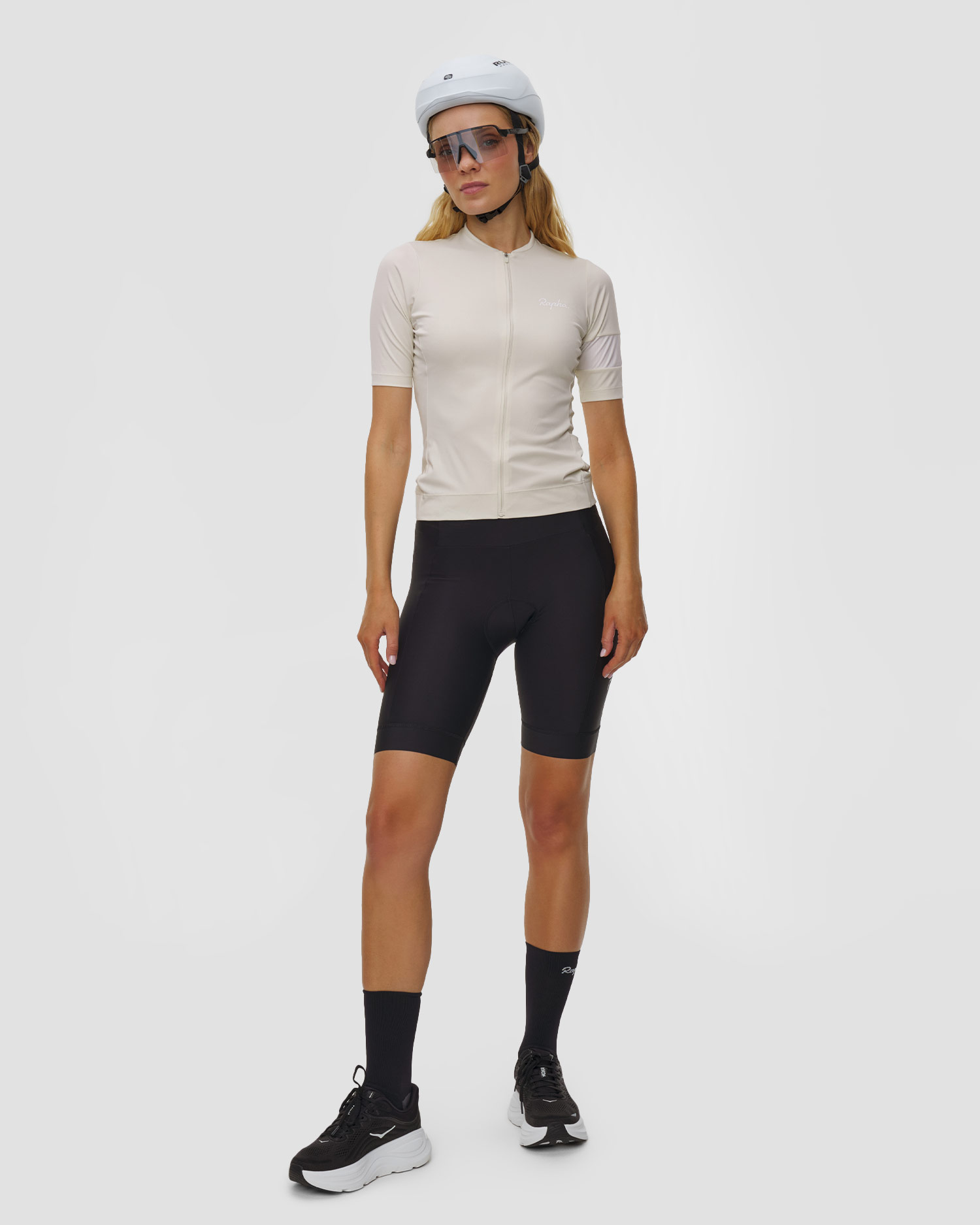 Dámske cyklistické tričko Rapha Wo Core Jersey béžové