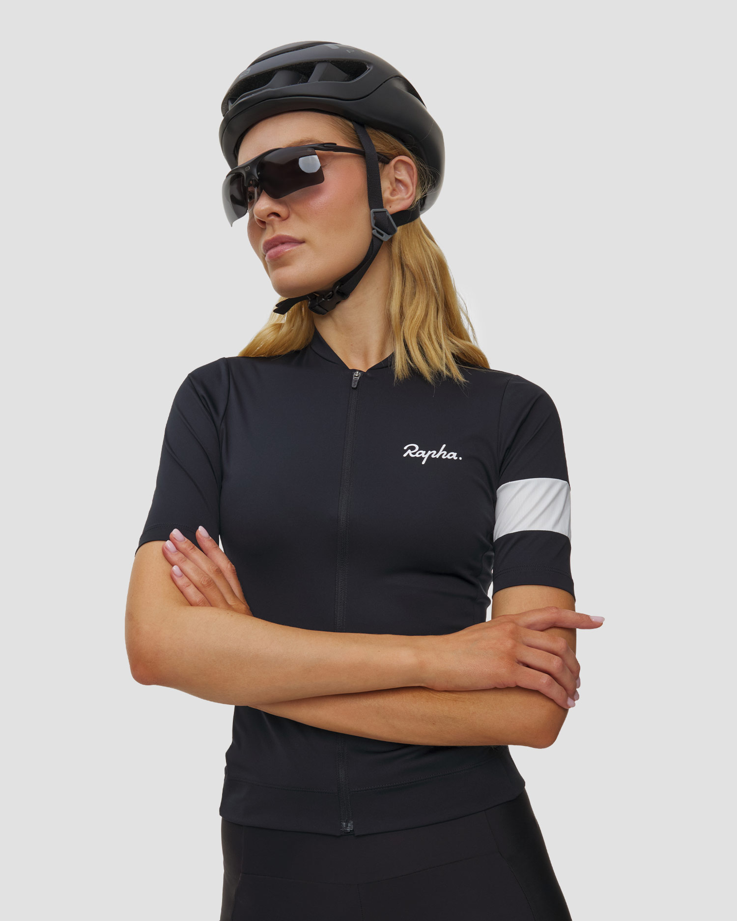 Dámske cyklistické tričko Rapha Wo Core Jersey čierne, Farba-Vzor: Czarny