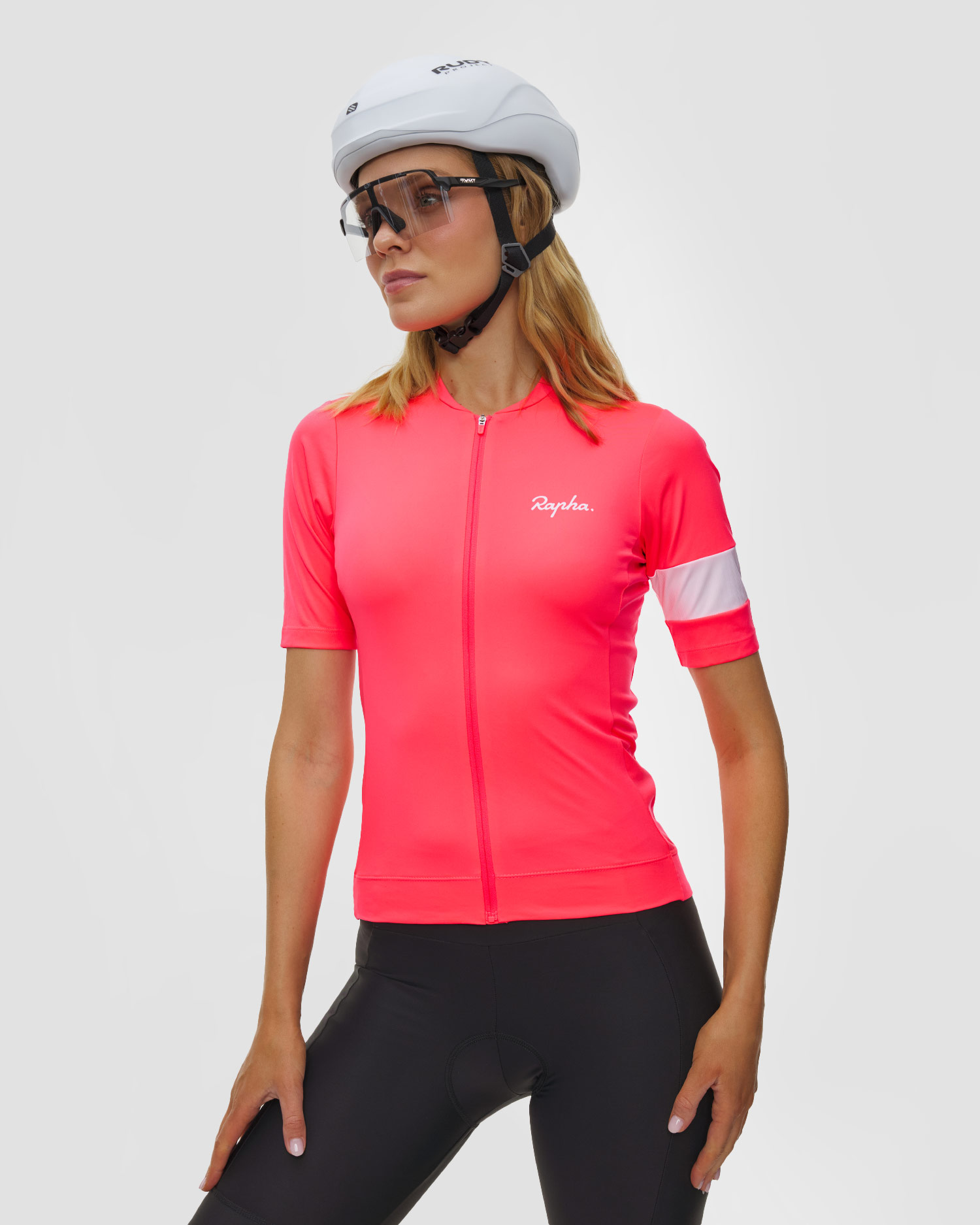 Dámska cyklistická tričko Rapha Wo Core Jersey koralová, Farba-Vzor: Różowy
