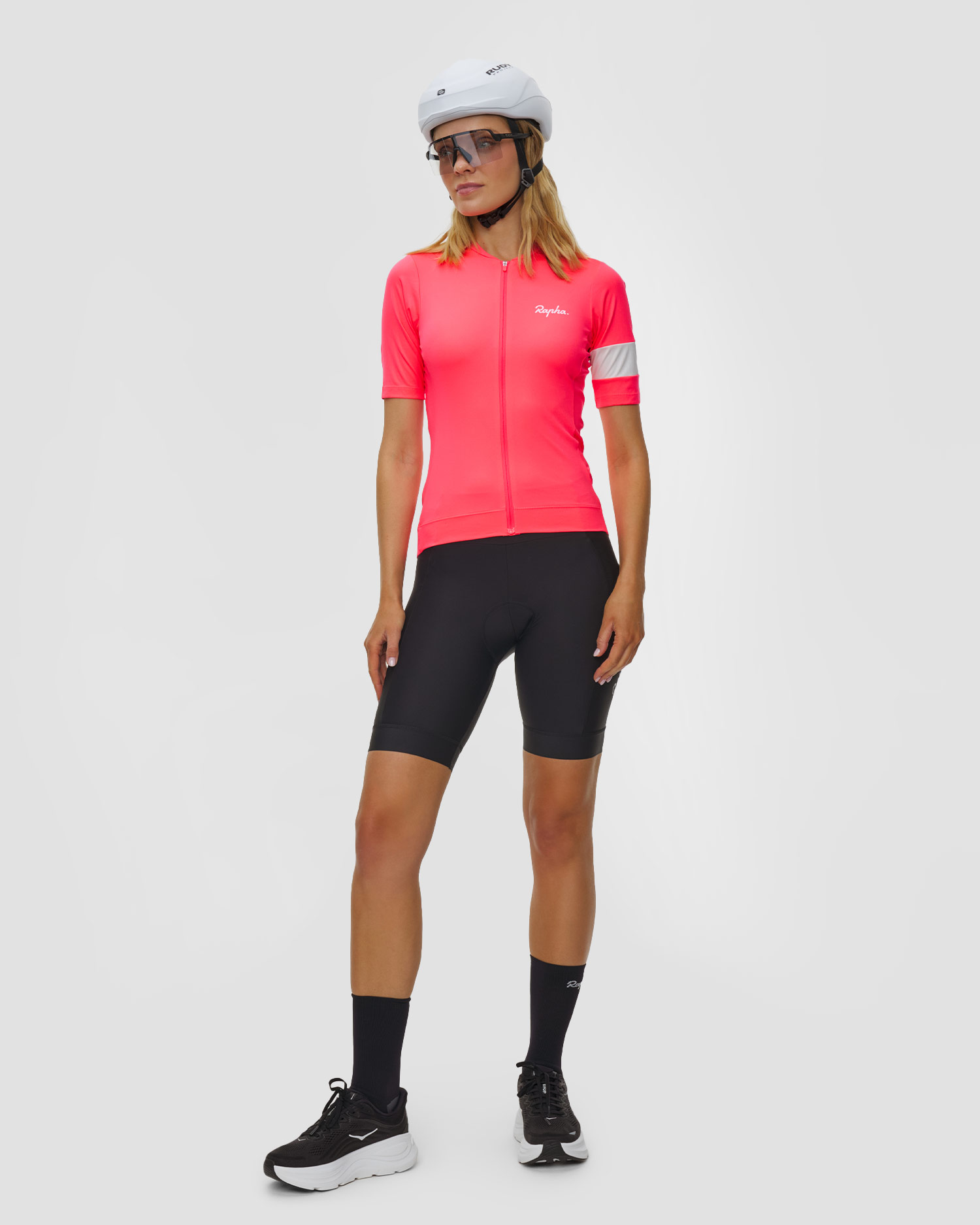 Dámska cyklistická tričko Rapha Wo Core Jersey koralová