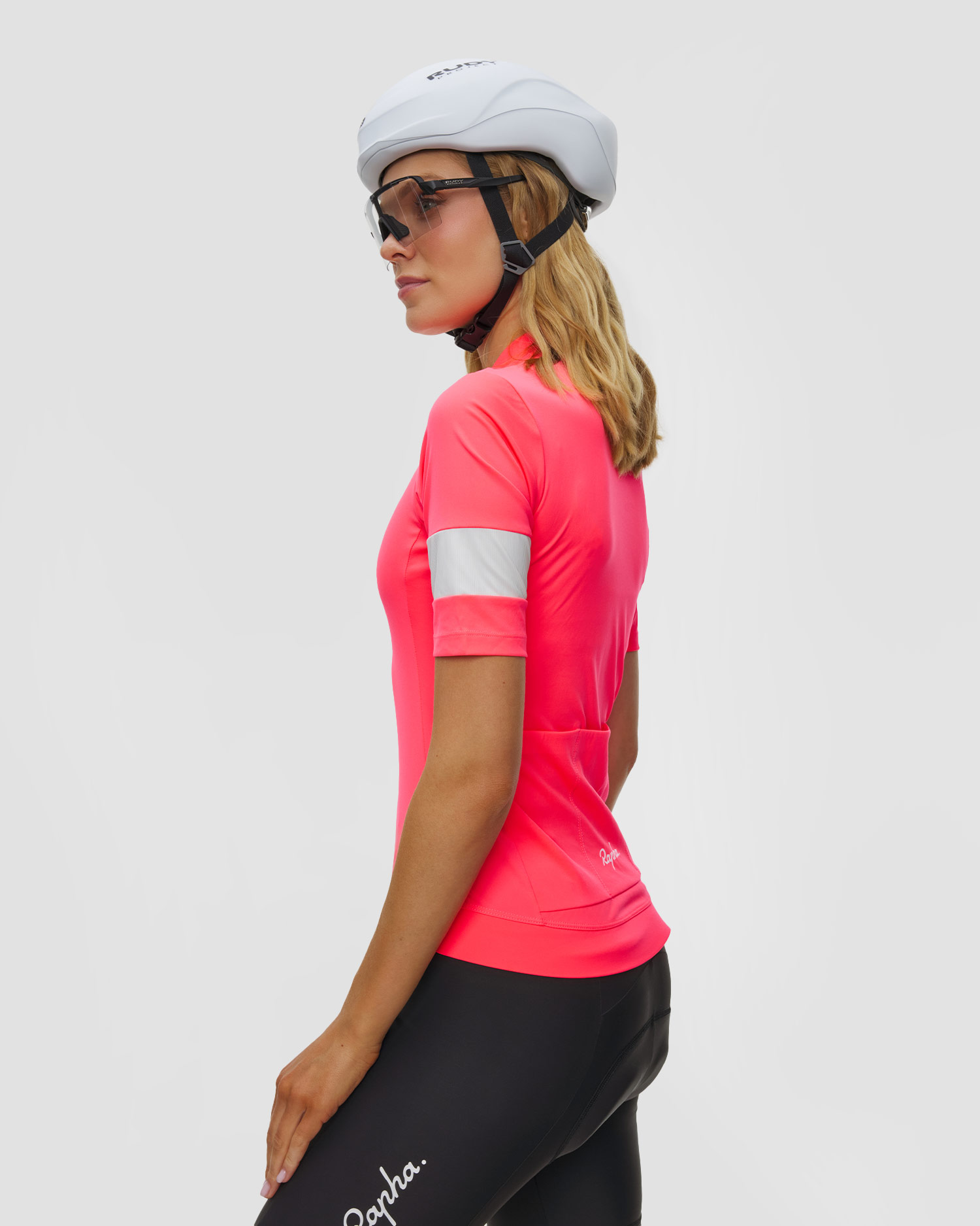 Dámska cyklistická tričko Rapha Wo Core Jersey koralová