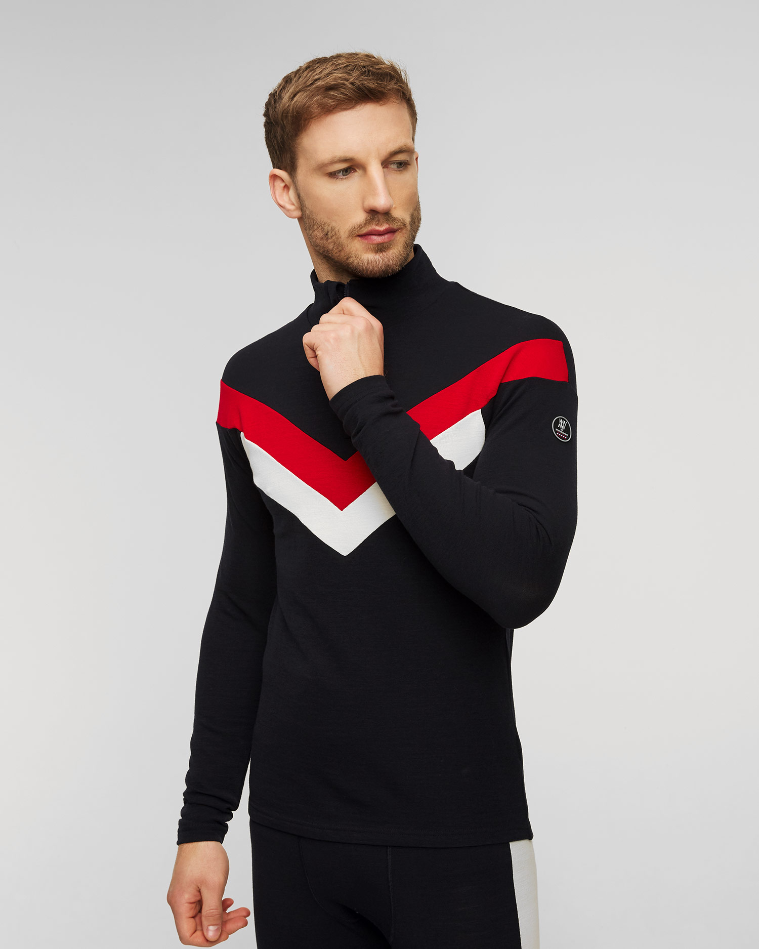 Granatowy golf z zamkiem męski We Norwegians Voss