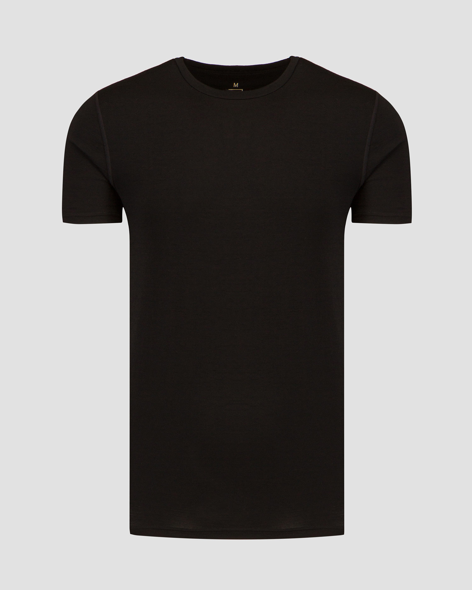 Czarny T-shirt wełniany męski We Norwegians Sno