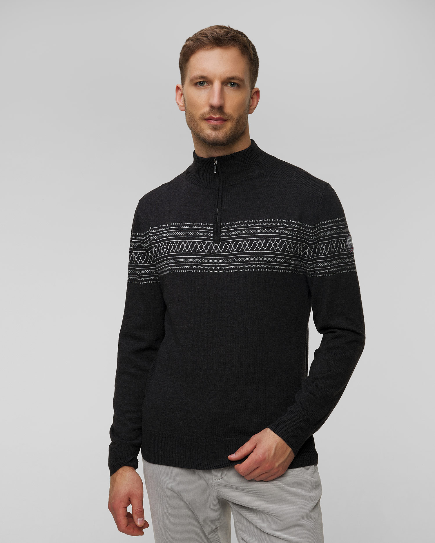 Pull en laine pour hommes We Norwegians Signature