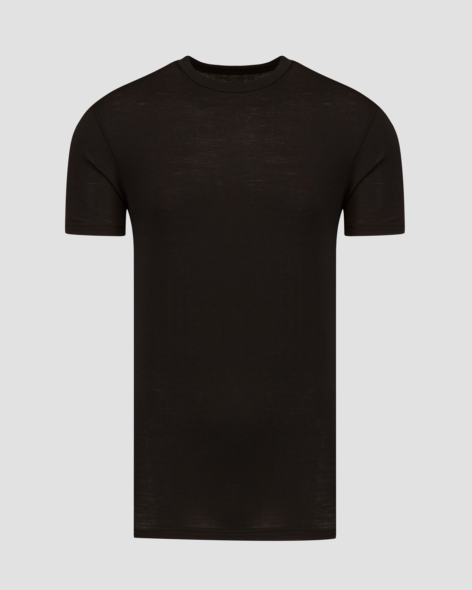 Czarny T-shirt wełniany męski We Norwegians Salt