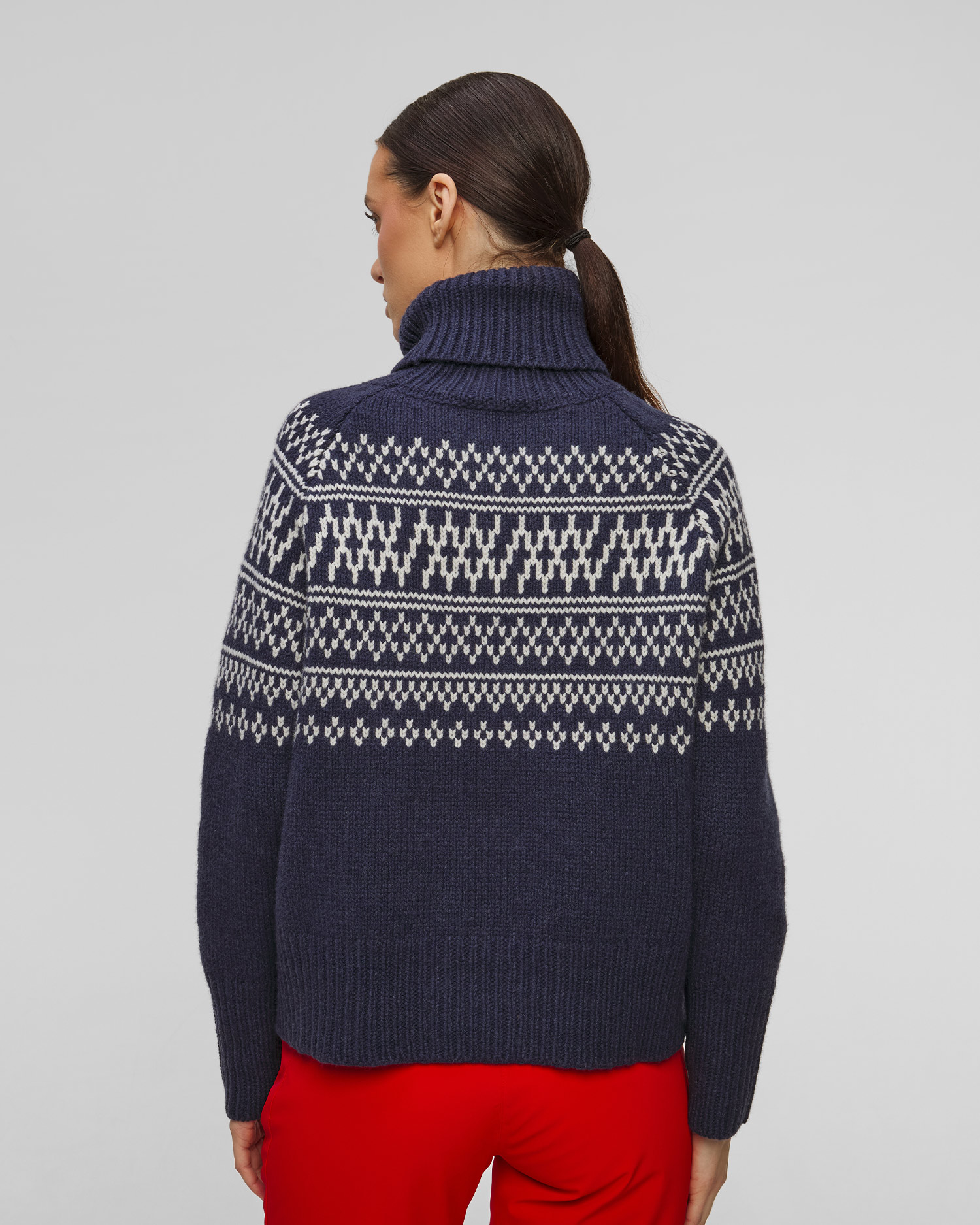 Pull à col roulé en laine pour femmes We Norwegians Setesdal