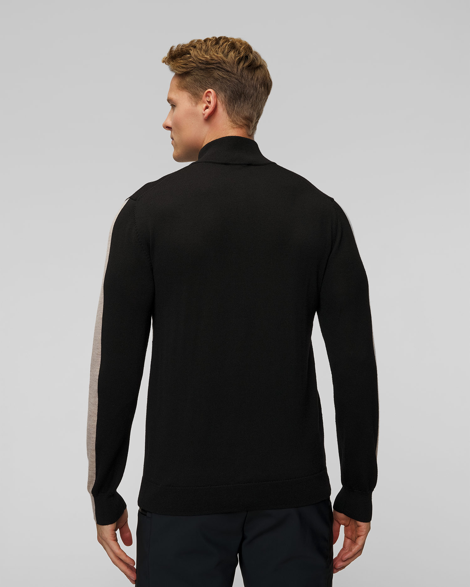 Pulover din lână negru pentru bărbați We Norwegians WorldCup