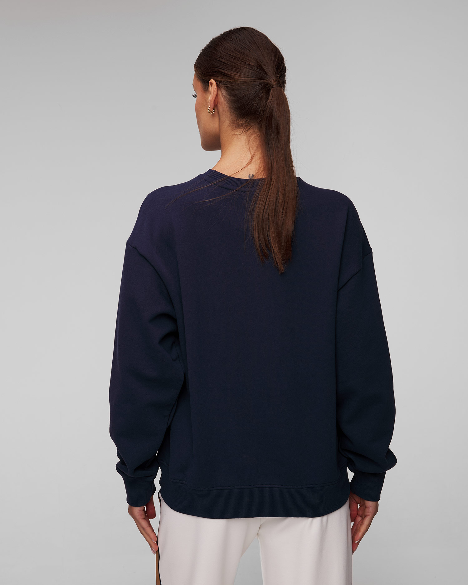 Women's navy blue sweatshirt The Upside Ivy league Saturn Crew