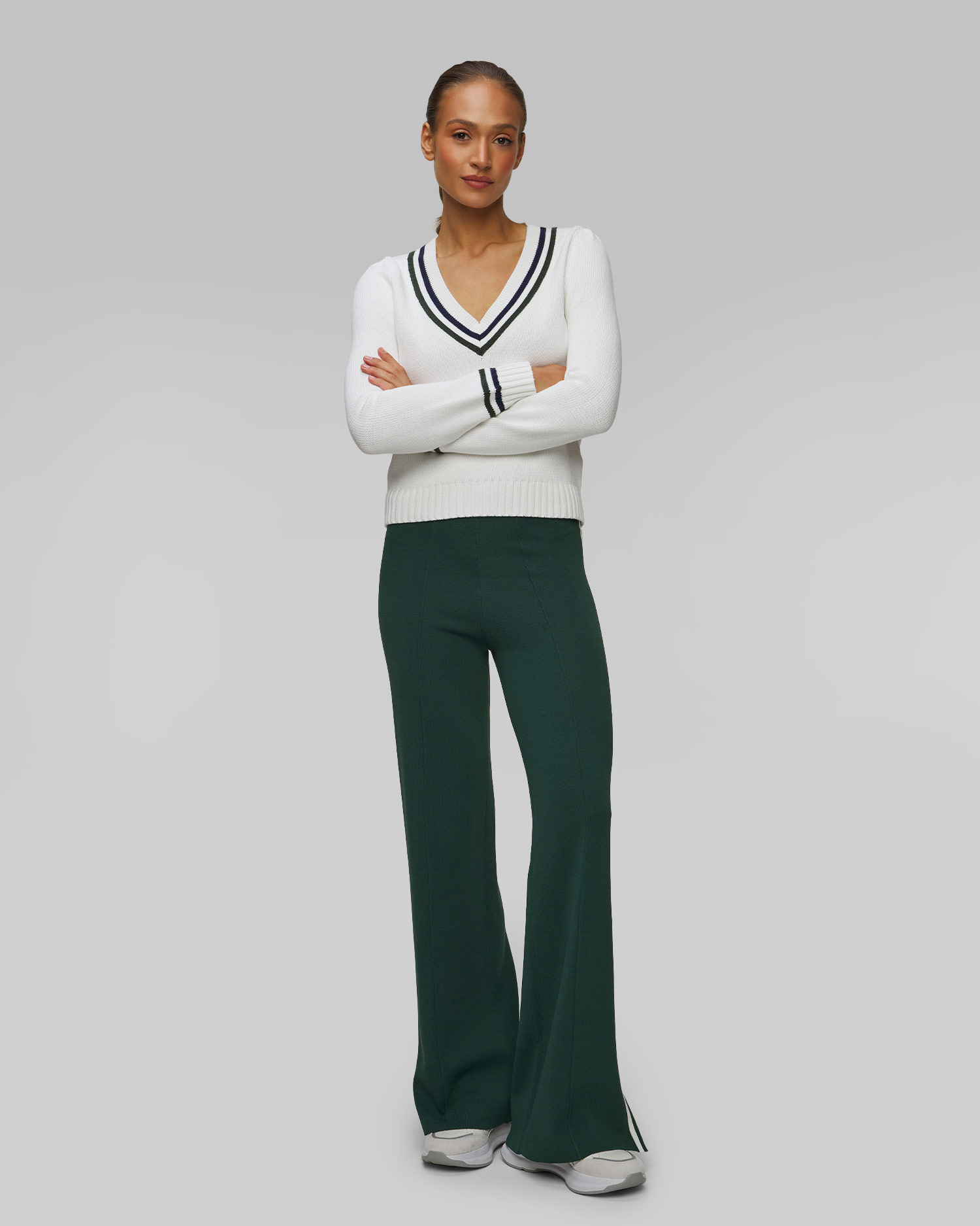 Pantaloni verdi da donna The Upside Les Border Freya Knit Pant