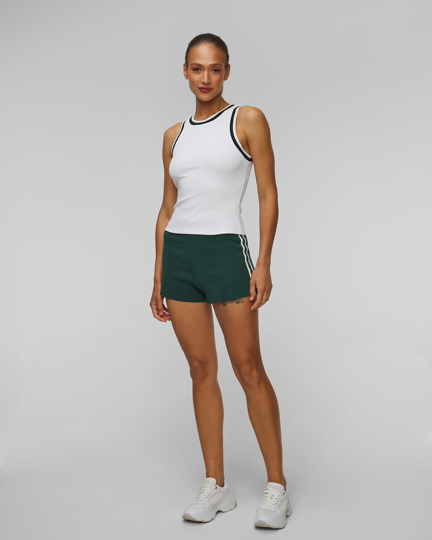 Dámske zelené šortky The Upside Les Border Evert Knit Short