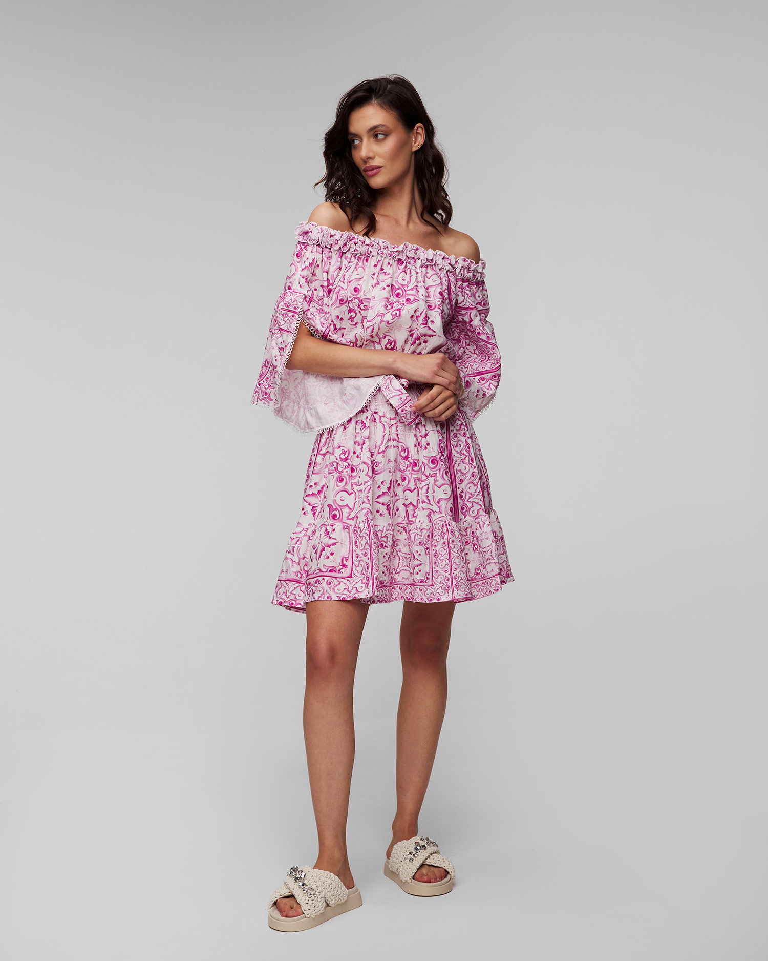 Rochie din in pentru femei Positano Couture Oriana