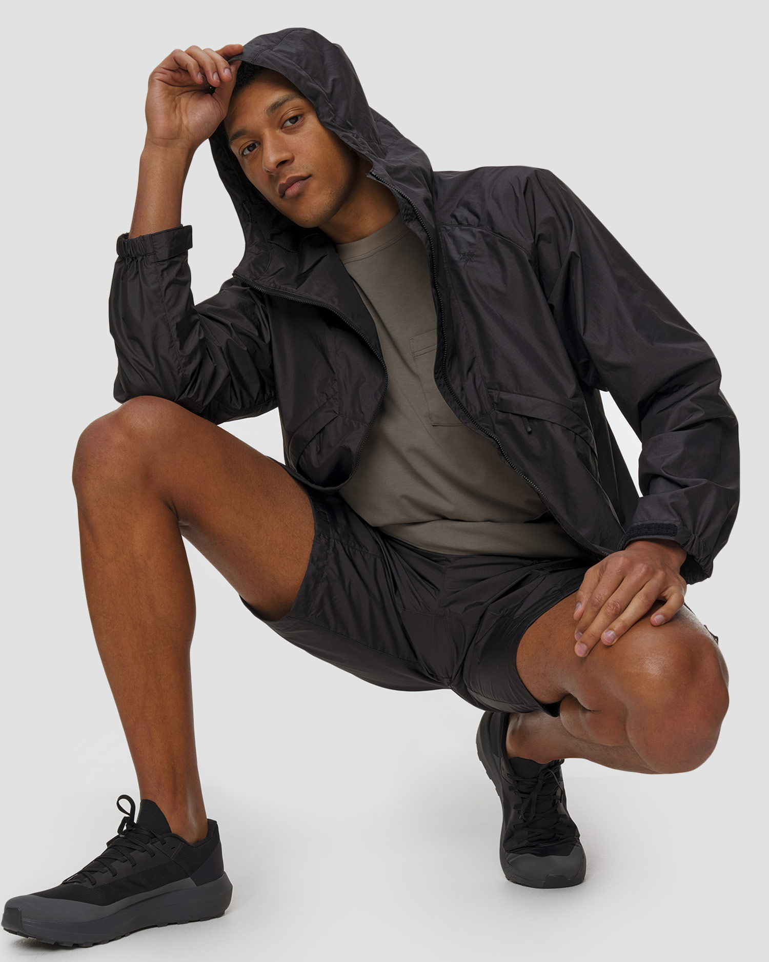 Černá pánská bunda Goldwin Rip-Stop Hooded Jacket