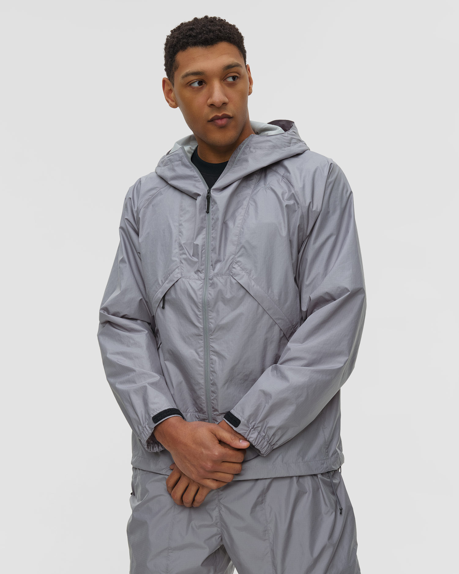 Pánská bunda Goldwin Rip-Stop Hooded Jacket, Barva/Vzor: Srebrny