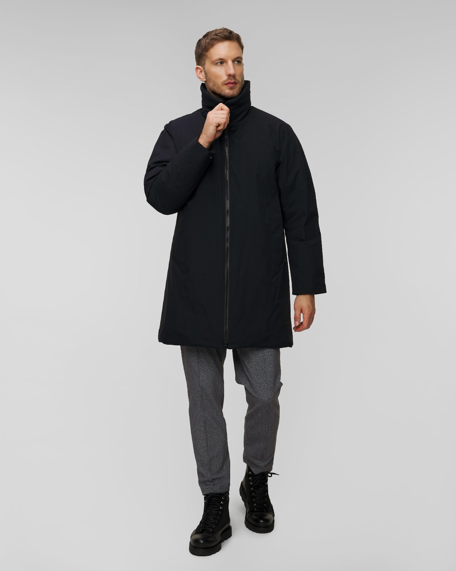 Pardesiu impermeabil pentru bărbați Goldwin Gore-Tex Snow Range negru