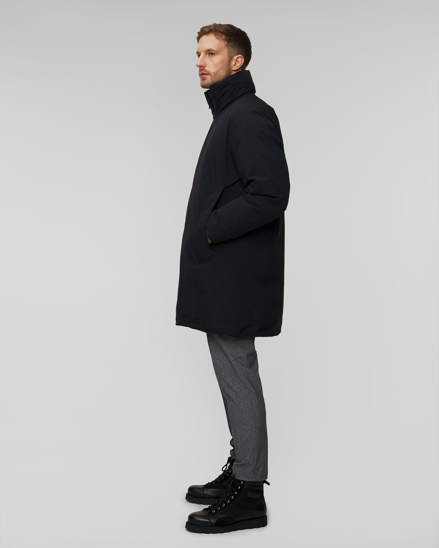 Pardesiu impermeabil pentru bărbați Goldwin Gore-Tex Snow Range negru