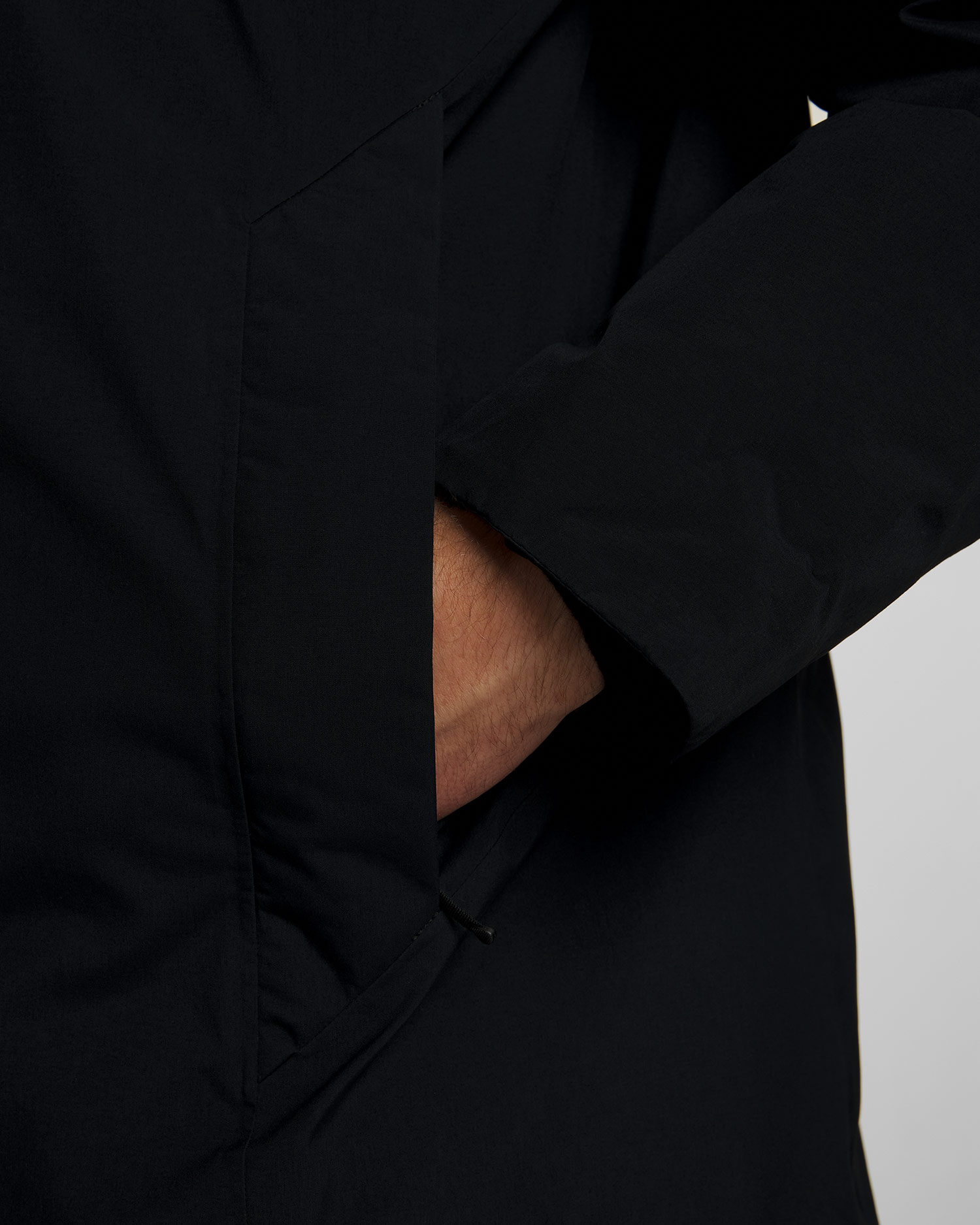 Pardesiu impermeabil pentru bărbați Goldwin Gore-Tex Snow Range negru