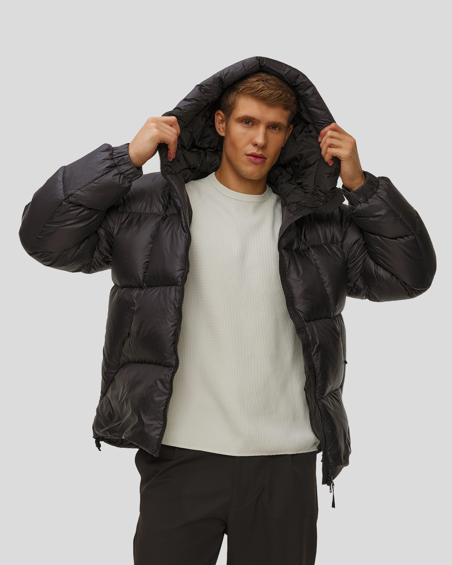 Parka de puf pentru bărbați Goldwin Pertex Quantum Down neagră