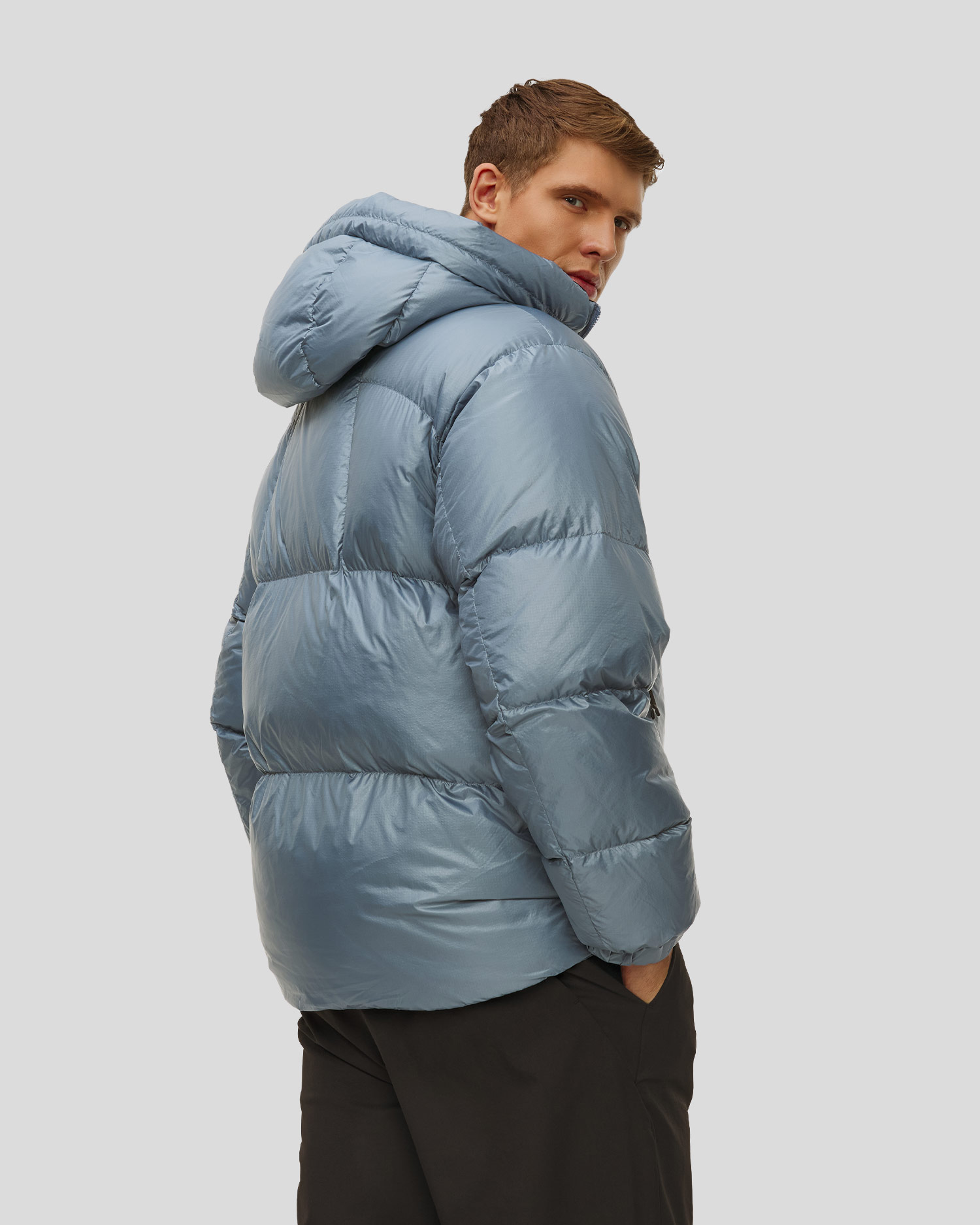 Parka de puf pentru bărbați Goldwin Pertex Quantum Down albastră