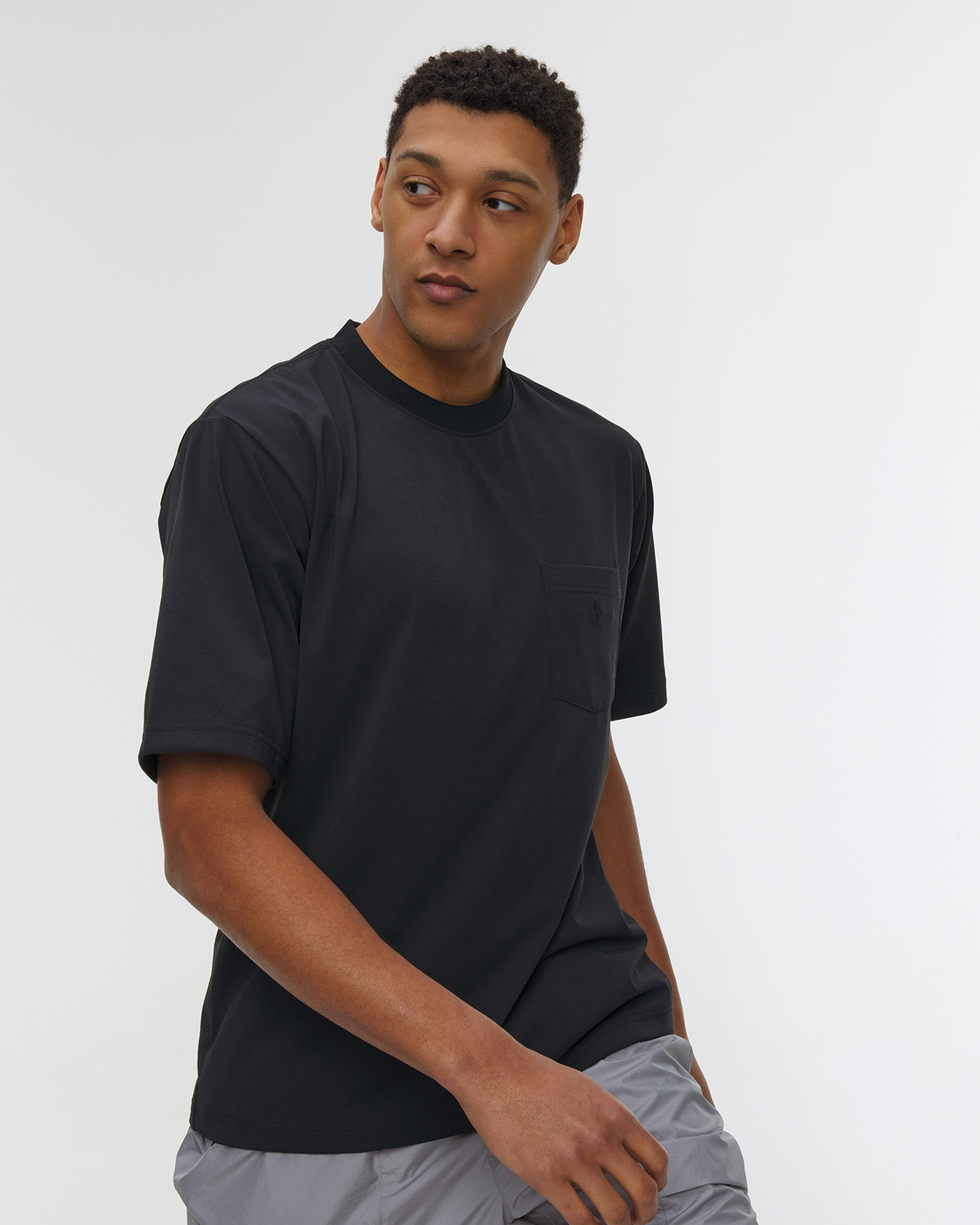 Pánské černé tričko Goldwin Oversized Pocket T-Shirt