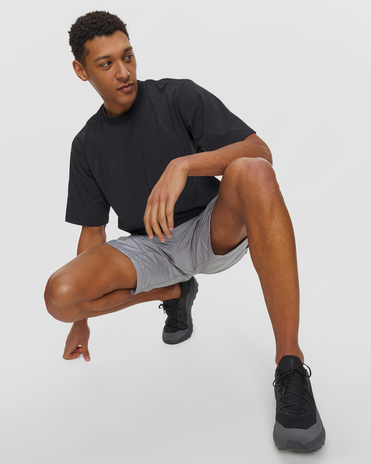 Pánské černé tričko Goldwin Oversized Pocket T-Shirt