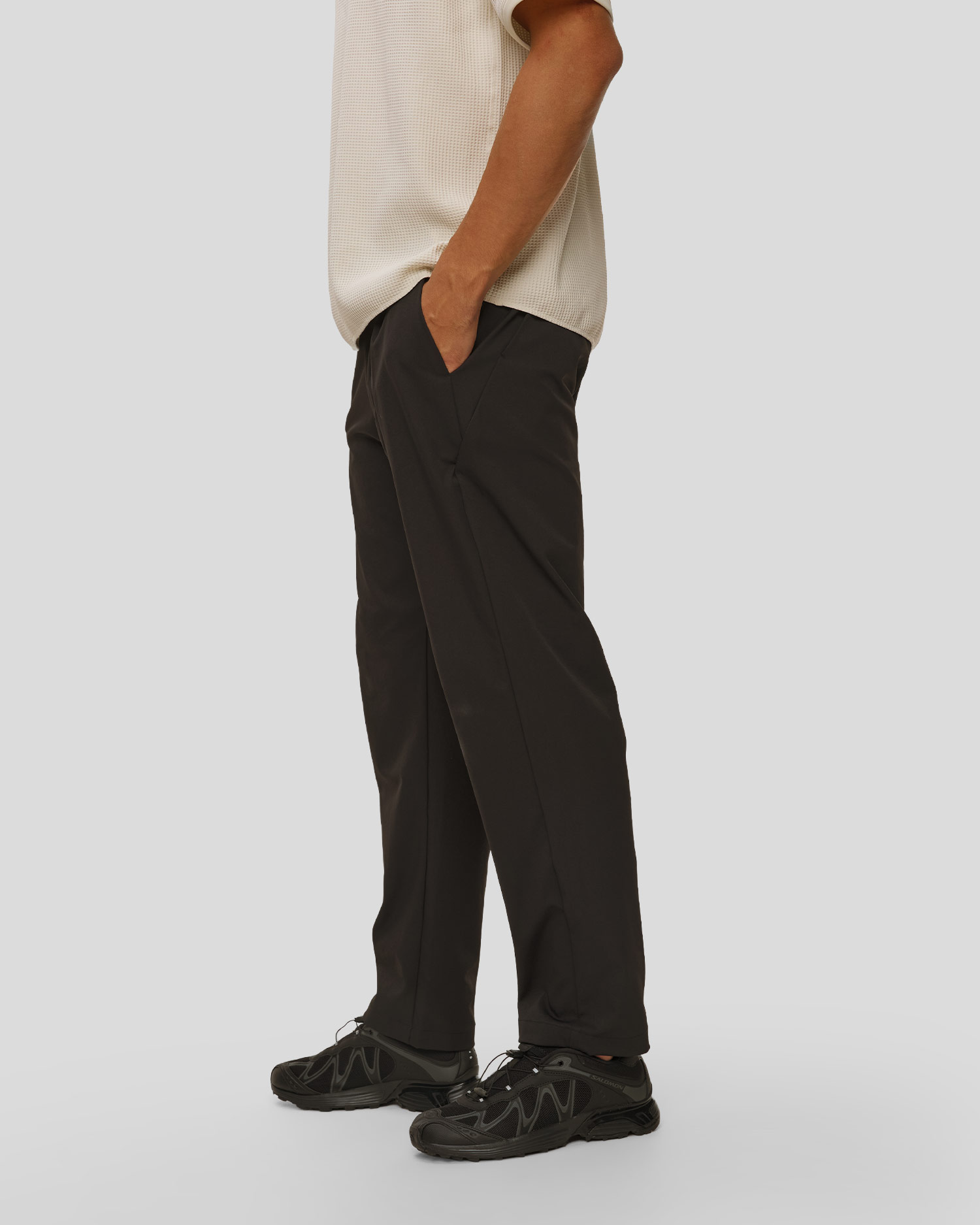 Pantaloni pentru bărbați Goldwin One Tuck Tapered Stretch Pnats negri