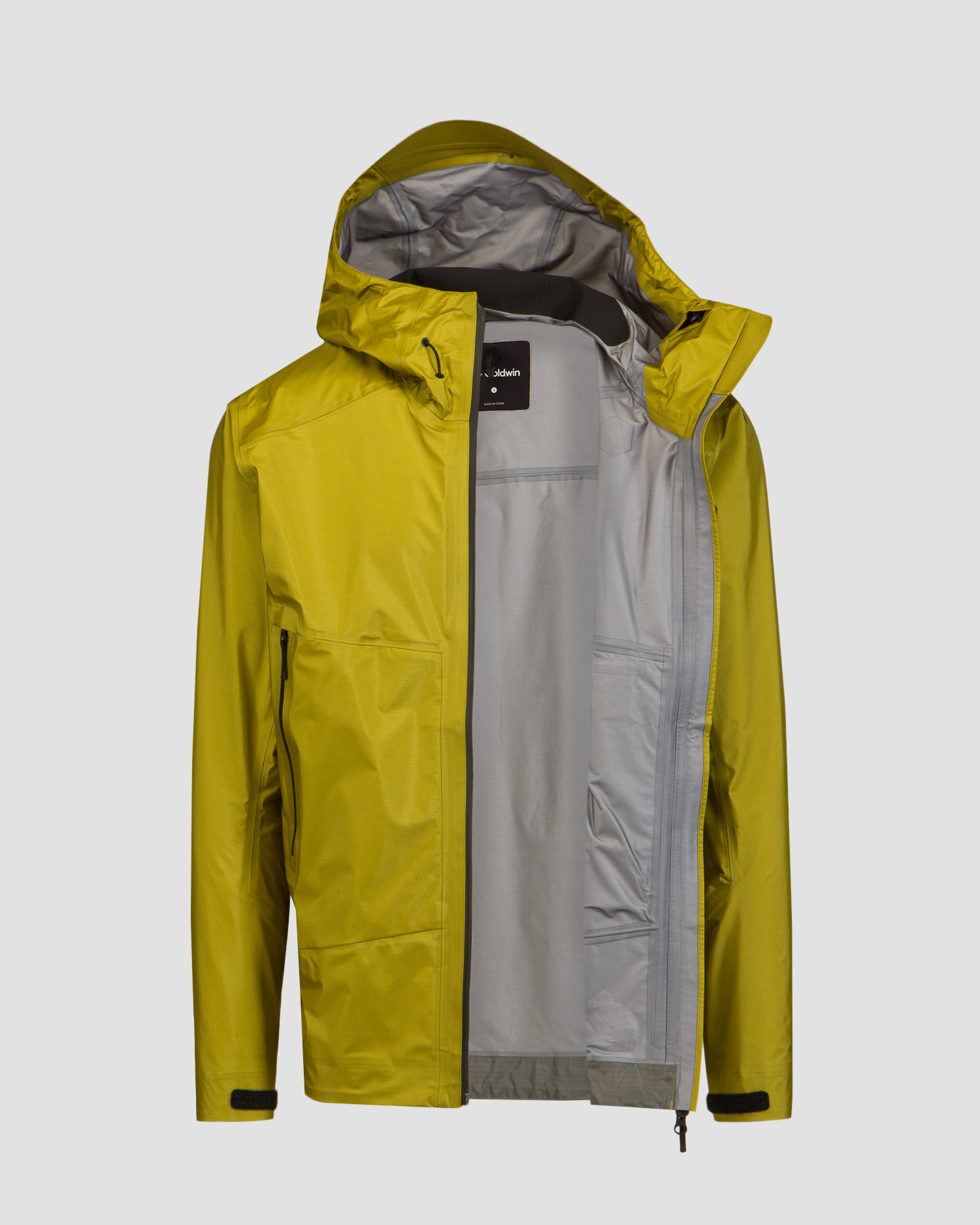 Veste à membrane jaune pour hommes Goldwin GORE-TEX 3L Aqua Tect Jacket