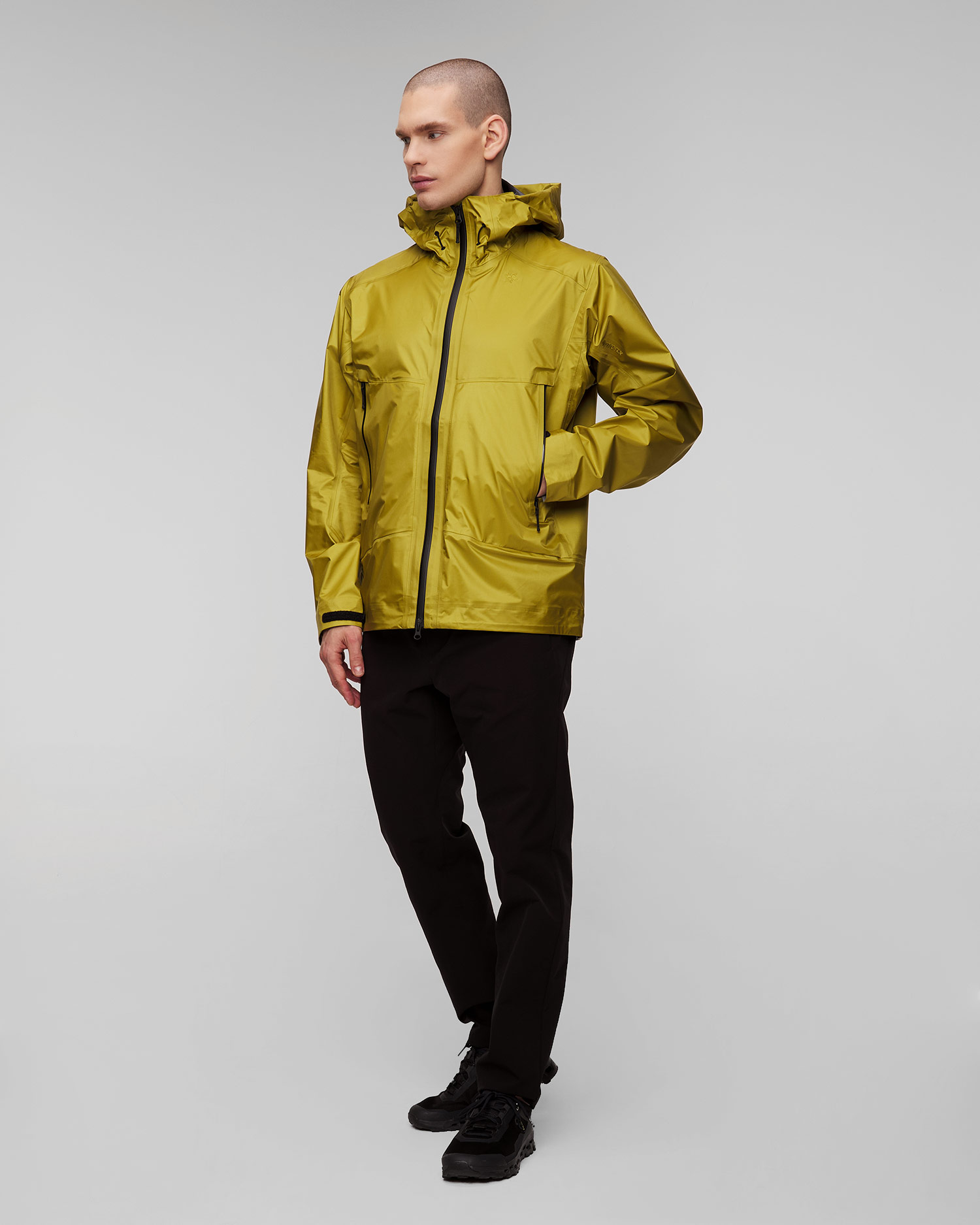 Veste à membrane jaune pour hommes Goldwin GORE-TEX 3L Aqua Tect Jacket