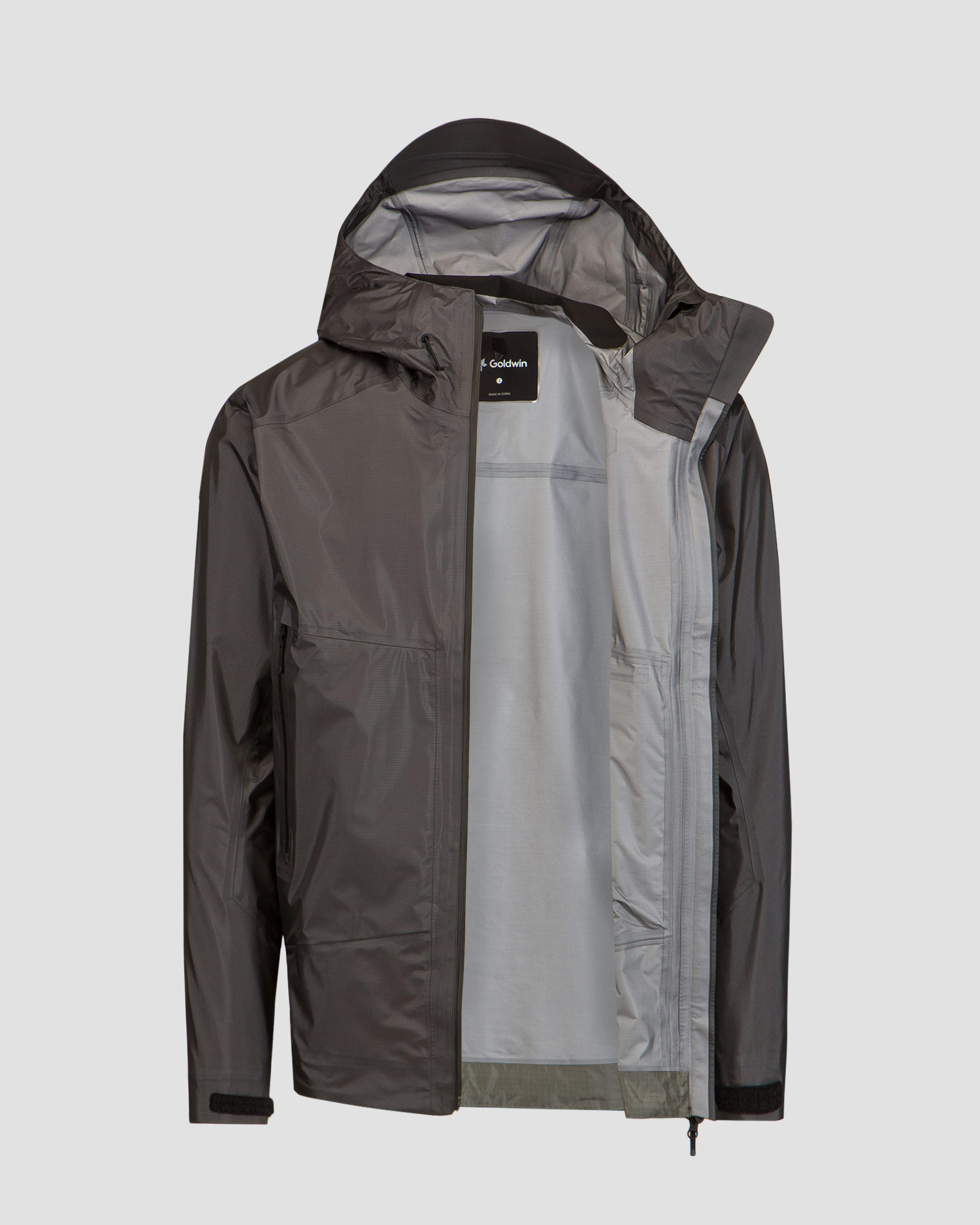 Veste à membrane gris foncé pour hommes Goldwin GORE-TEX 3L Aqua Tect Jacket