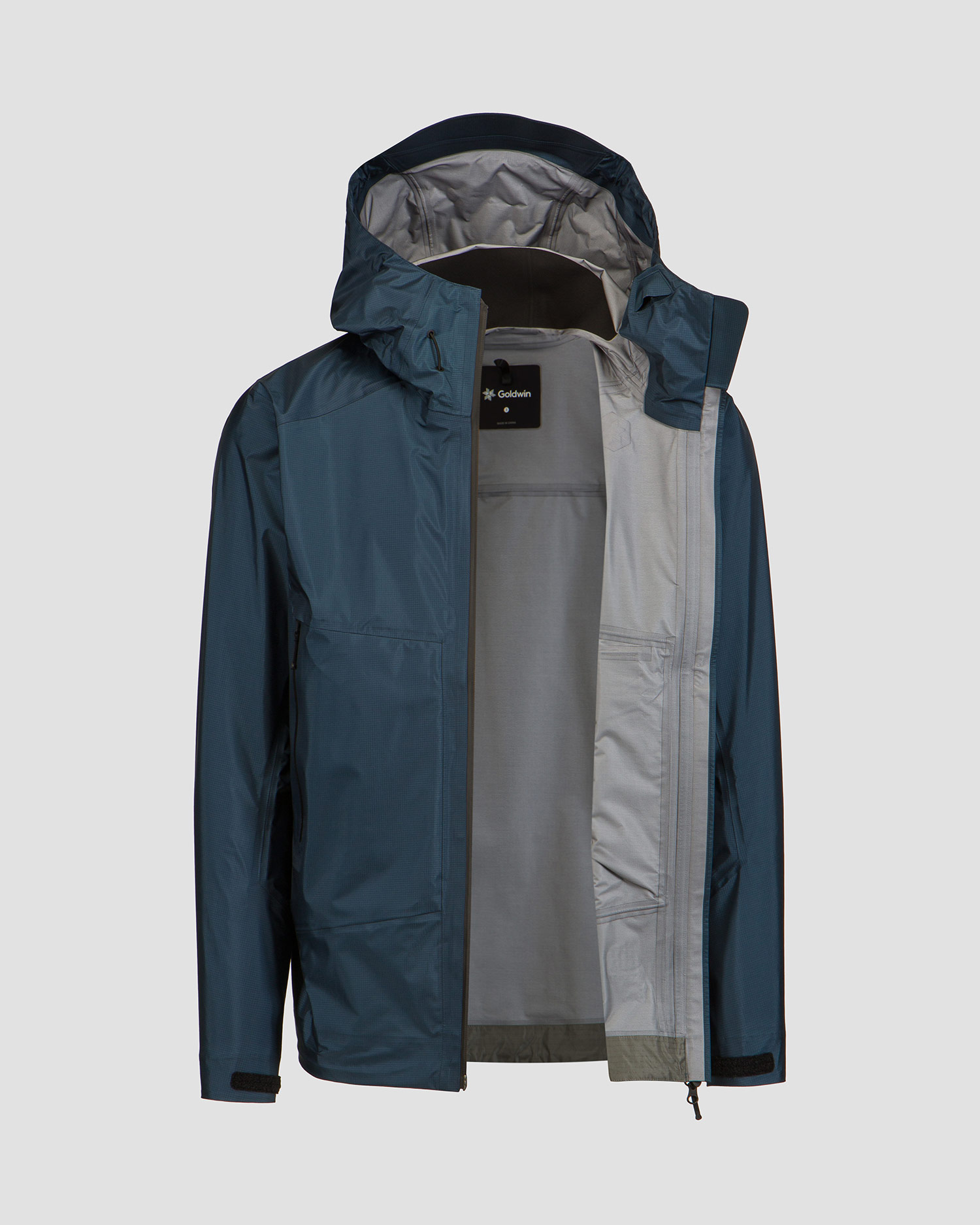 Pánska tmavomodrá vetrovka s membránou Goldwin GORE-TEX 3L Aqua Tect Jacket