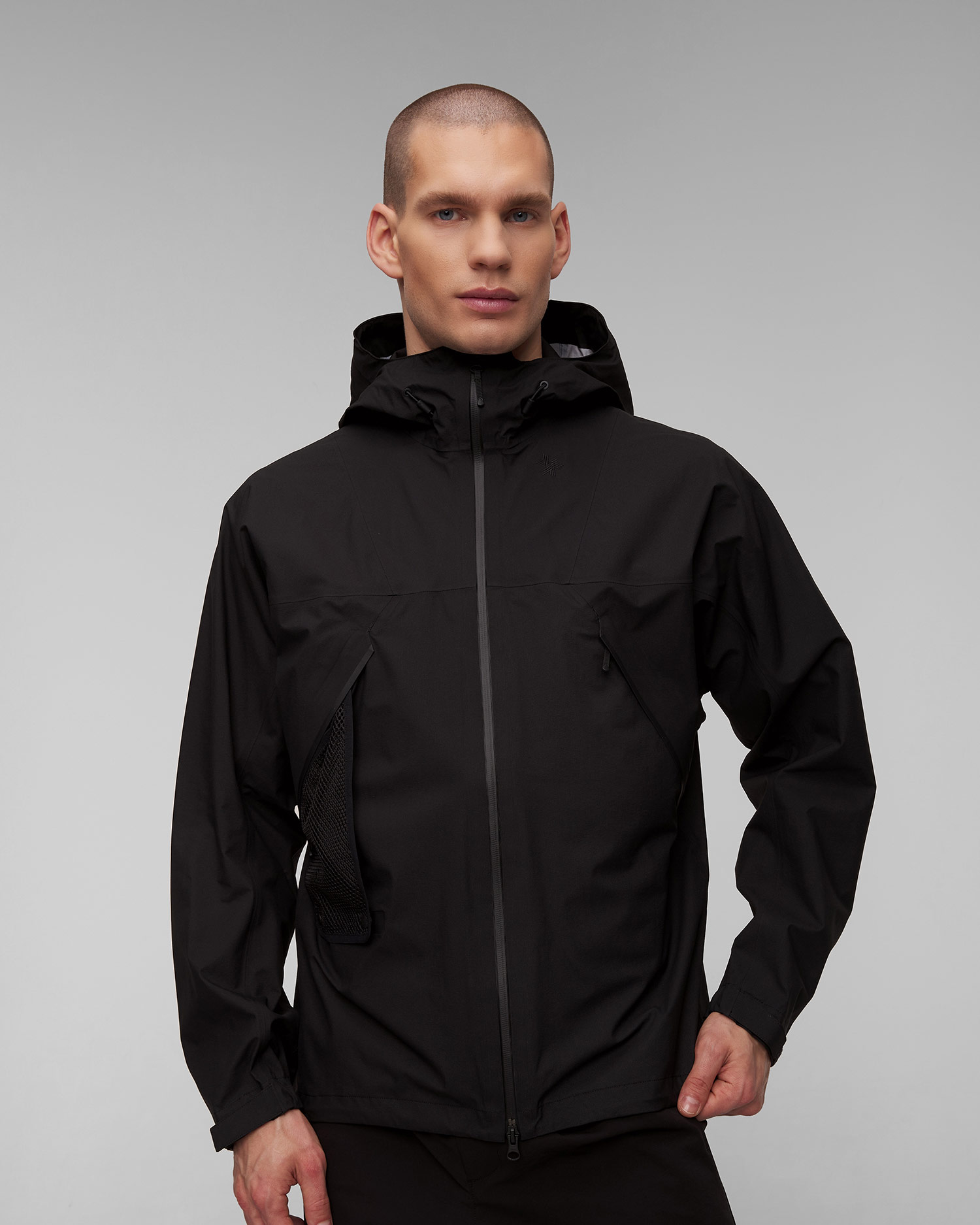 Veste d'alpinisme noire pour hommes Goldwin PERTEX SHIELD AIR Mountaineering Jacket