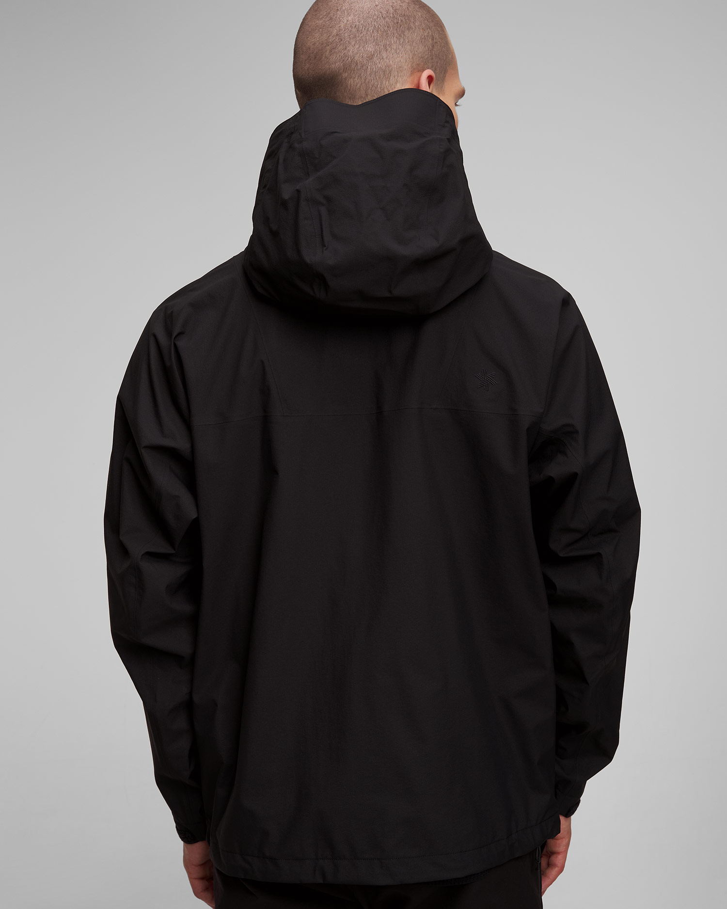Veste d'alpinisme noire pour hommes Goldwin PERTEX SHIELD AIR Mountaineering Jacket