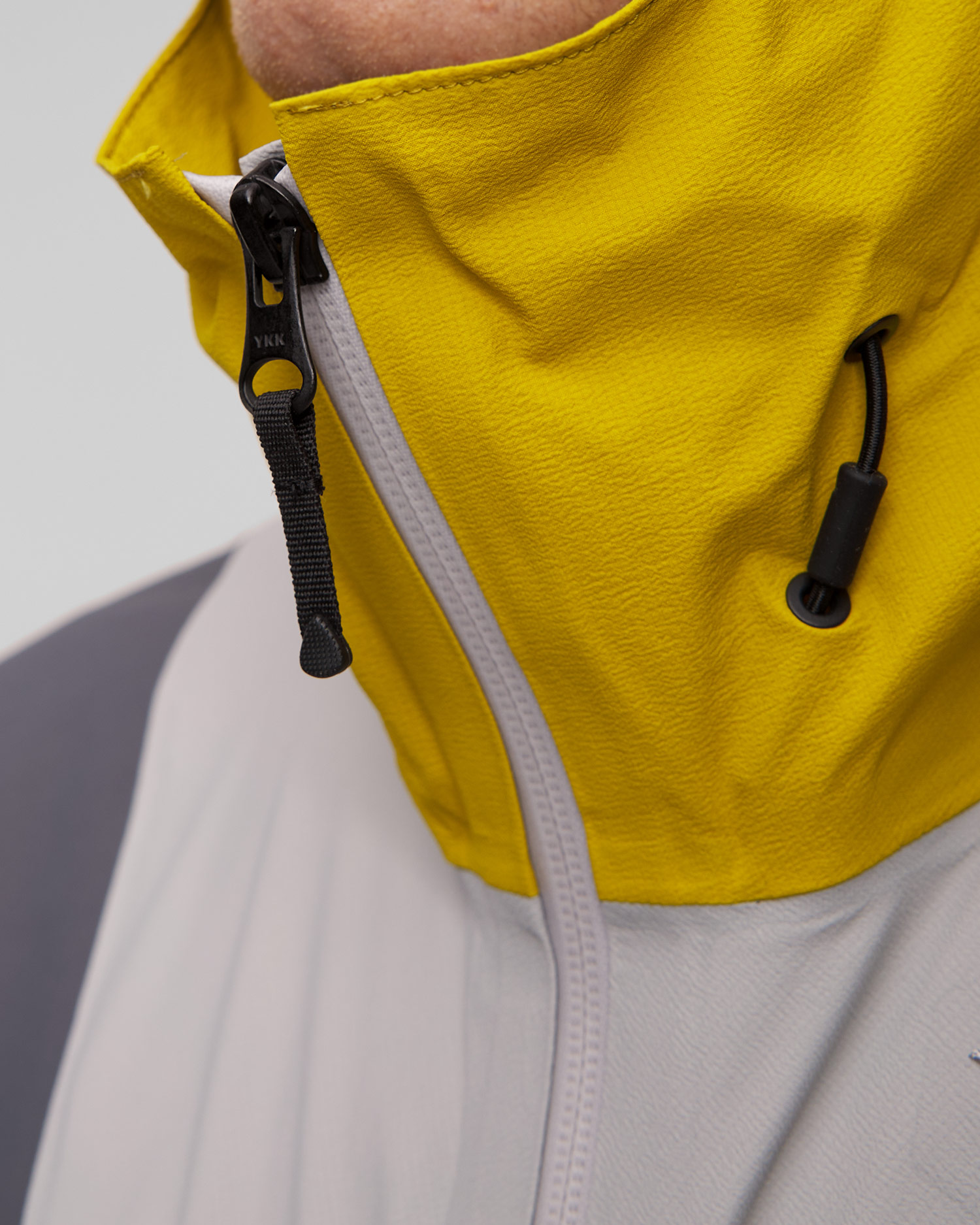 Veste d'alpinisme grise et jaune pour hommes Goldwin PERTEX SHIELD AIR Mountaineering Jacket