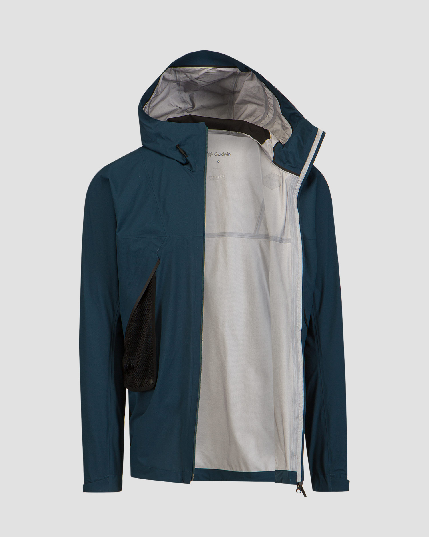 Veste d'alpinisme bleu marine pour hommes Goldwin PERTEX SHIELD AIR Mountaineering Jacket