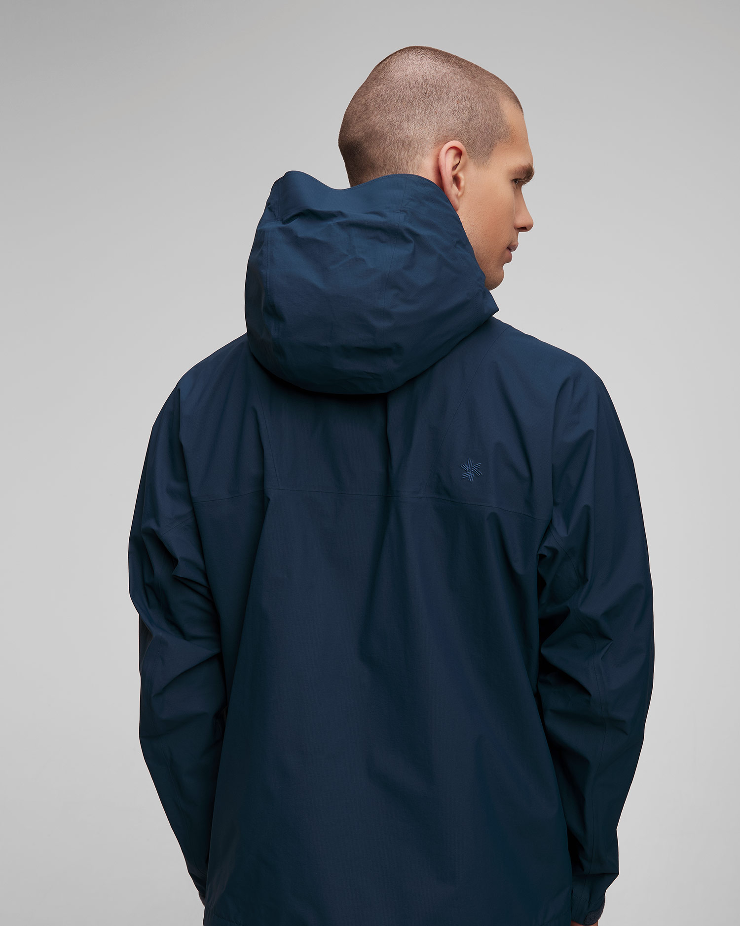 Veste d'alpinisme bleu marine pour hommes Goldwin PERTEX SHIELD AIR Mountaineering Jacket