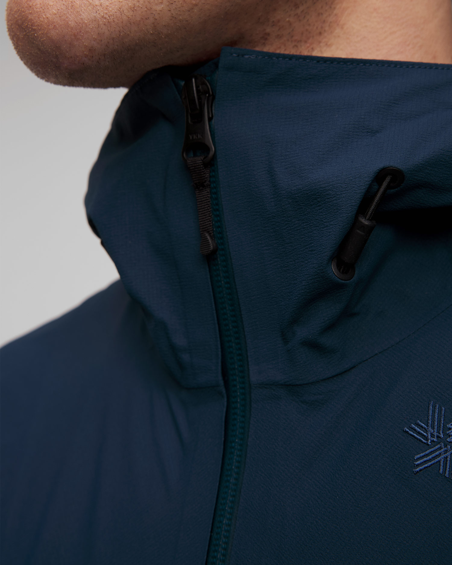 Veste d'alpinisme bleu marine pour hommes Goldwin PERTEX SHIELD AIR Mountaineering Jacket