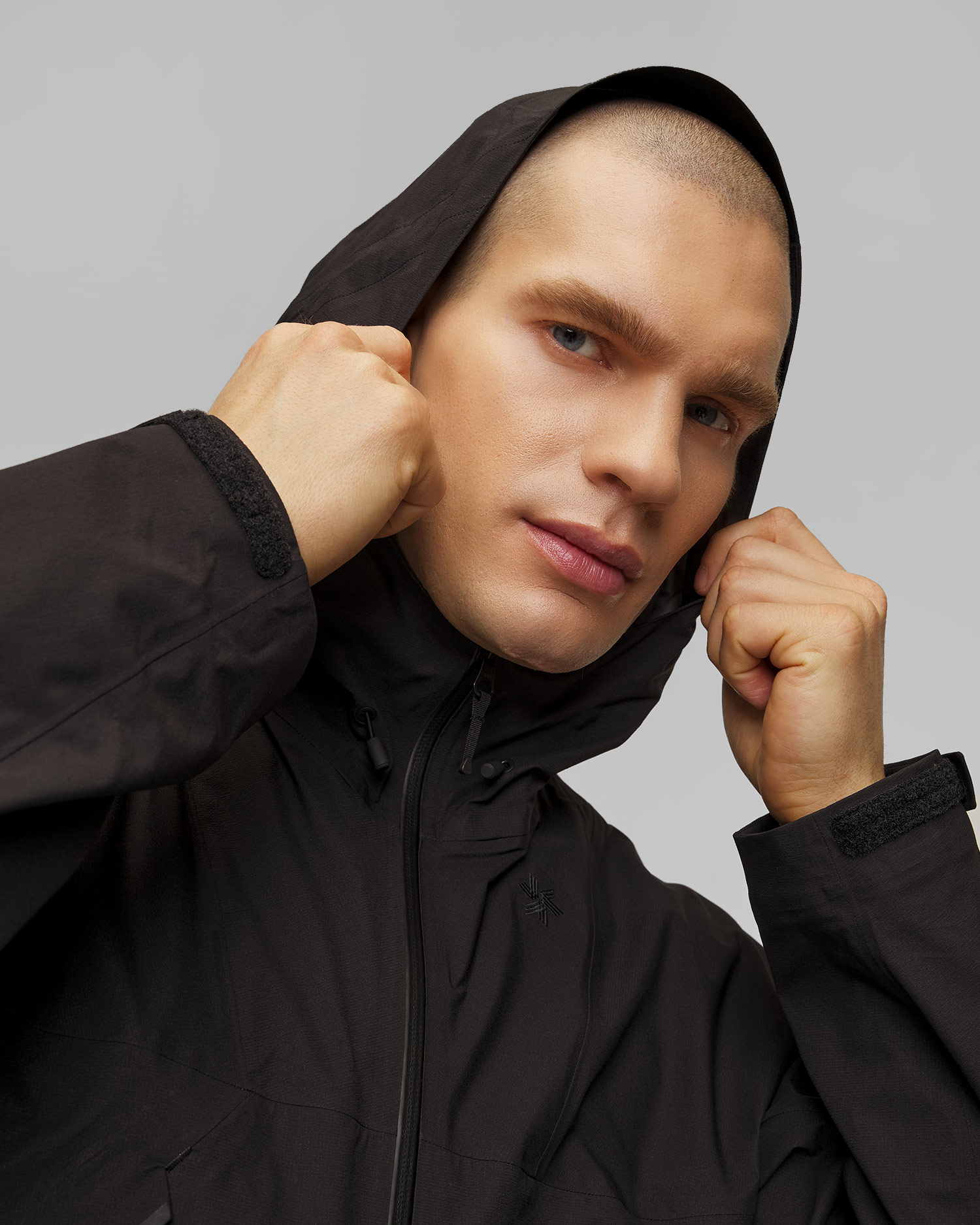 Veste noire pour hommes Goldwin Pertex Shield Air Mountaineering Jacket