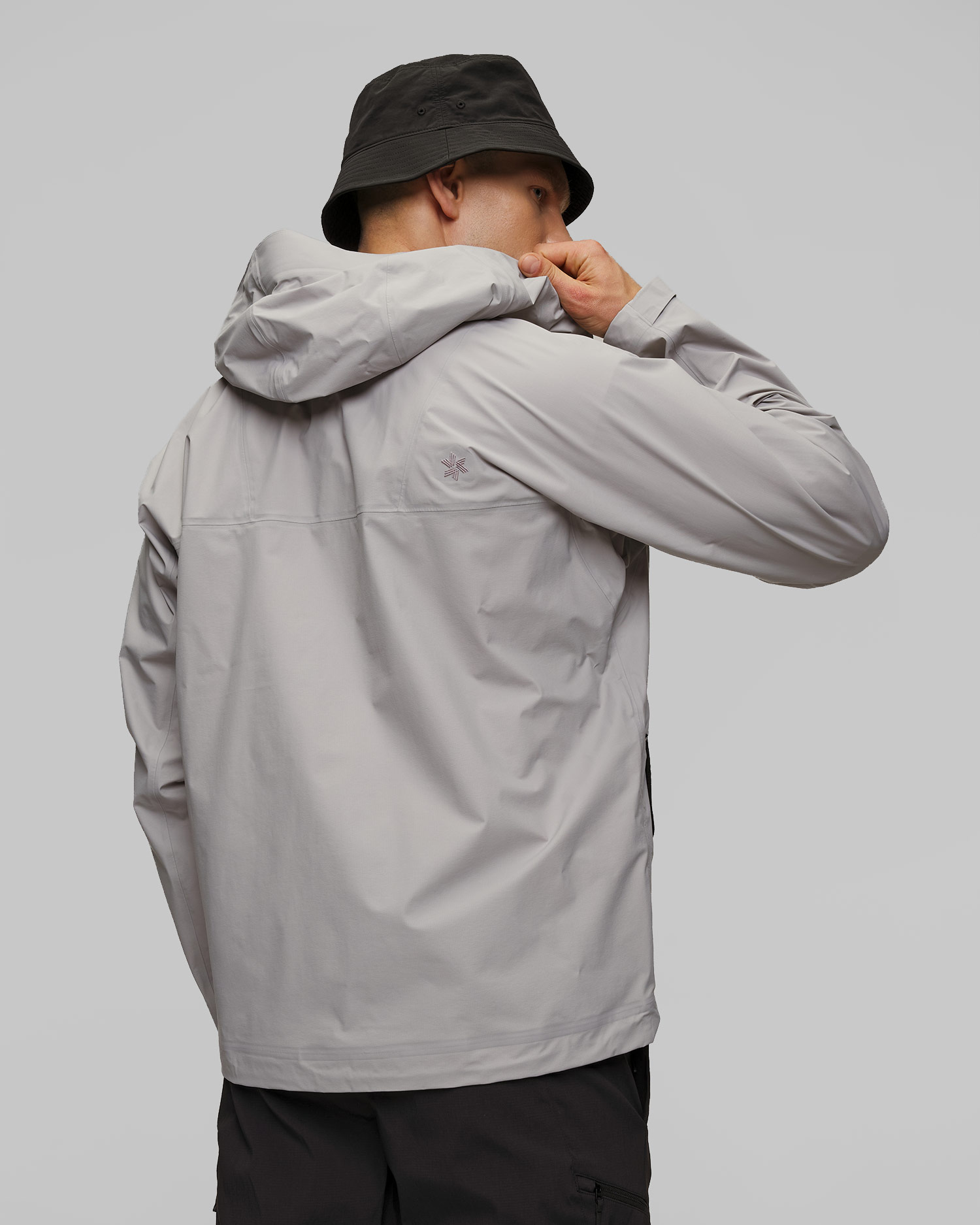 Veste grise pour hommes Goldwin Pertex Shield Air Mountaineering Jacket